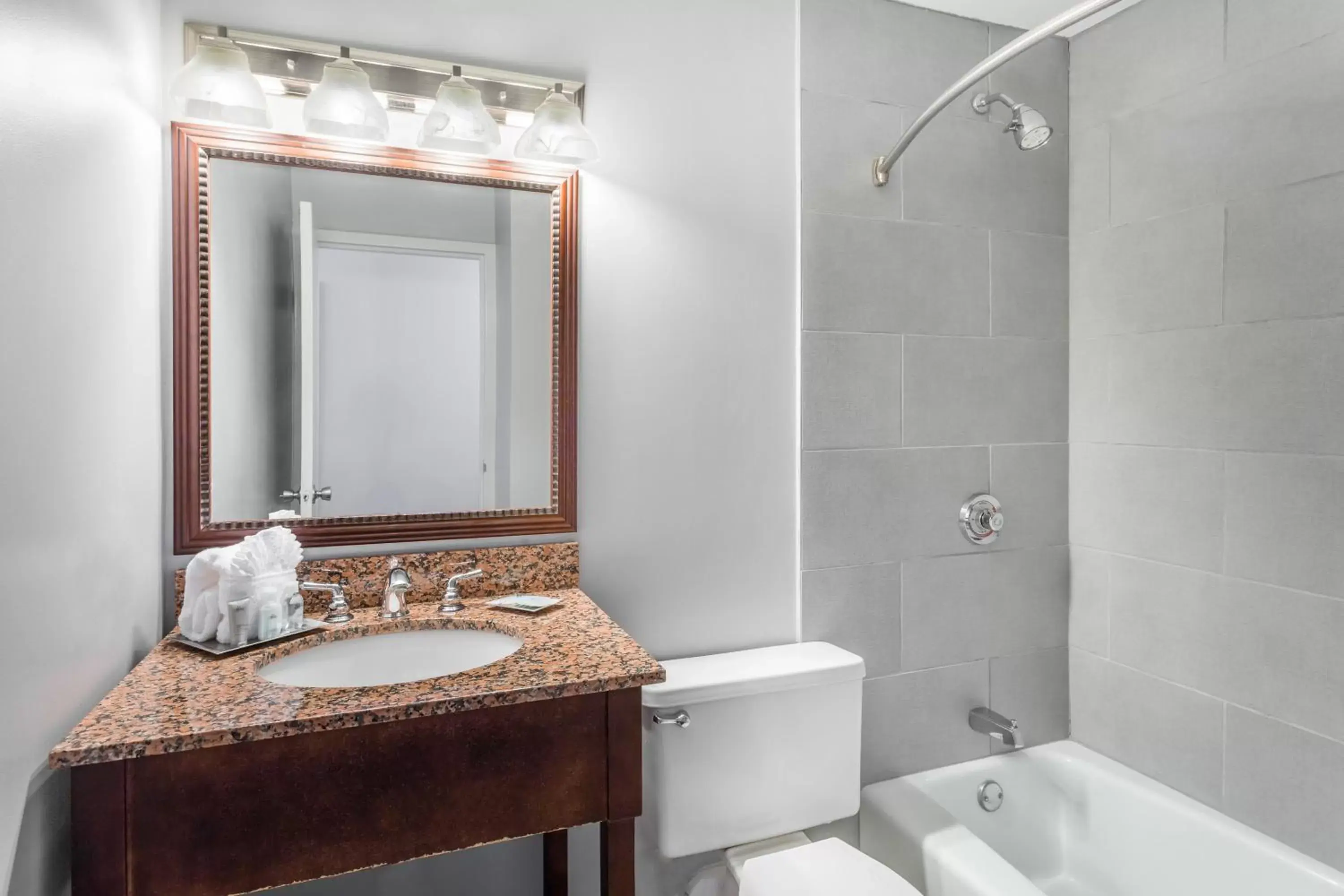 Bathroom in Wyndham Garden Greensboro Bathroom in Wyndham Garden Greensboro