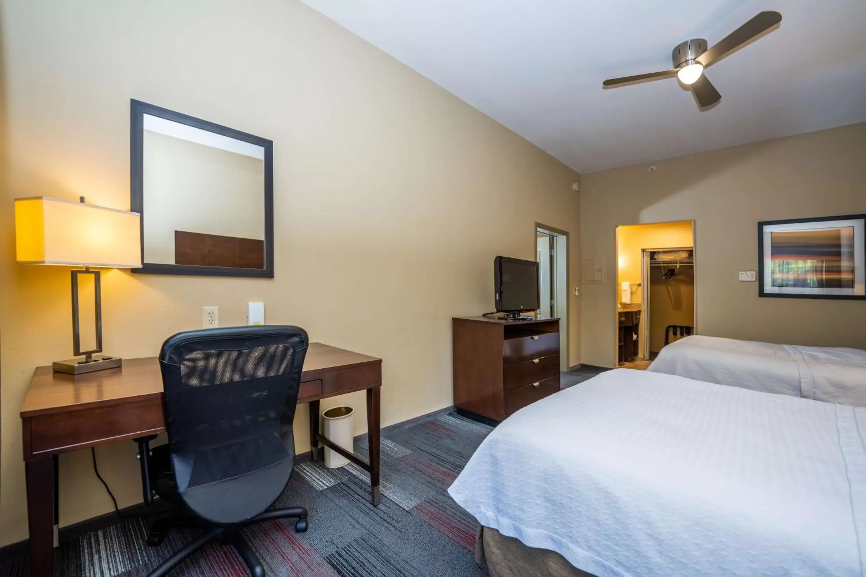 Bedroom, TV/Entertainment Center in Homewood Suites by Hilton Birmingham-SW-Riverchase-Galleria