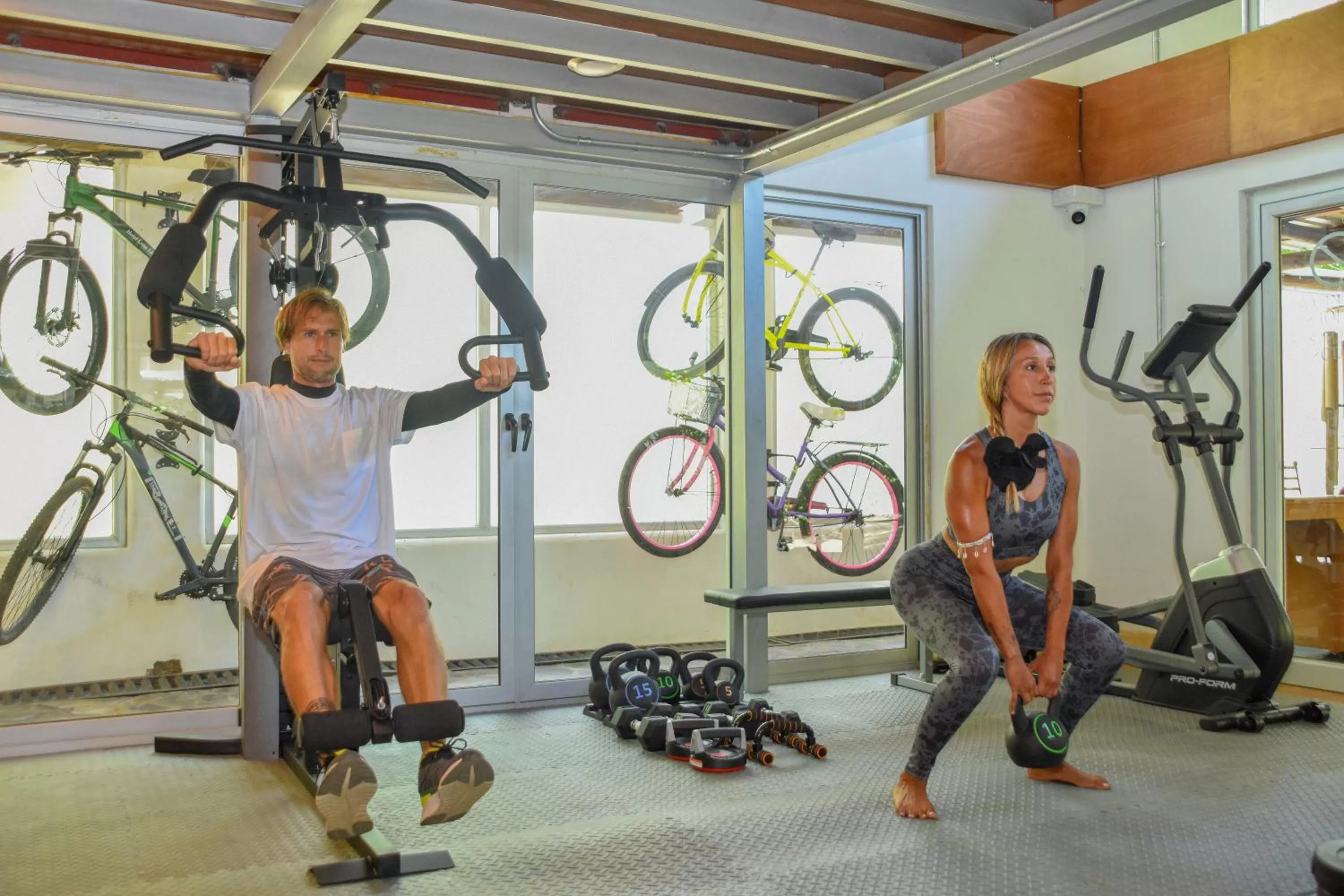 Fitness centre/facilities in Hotel Luna Llena