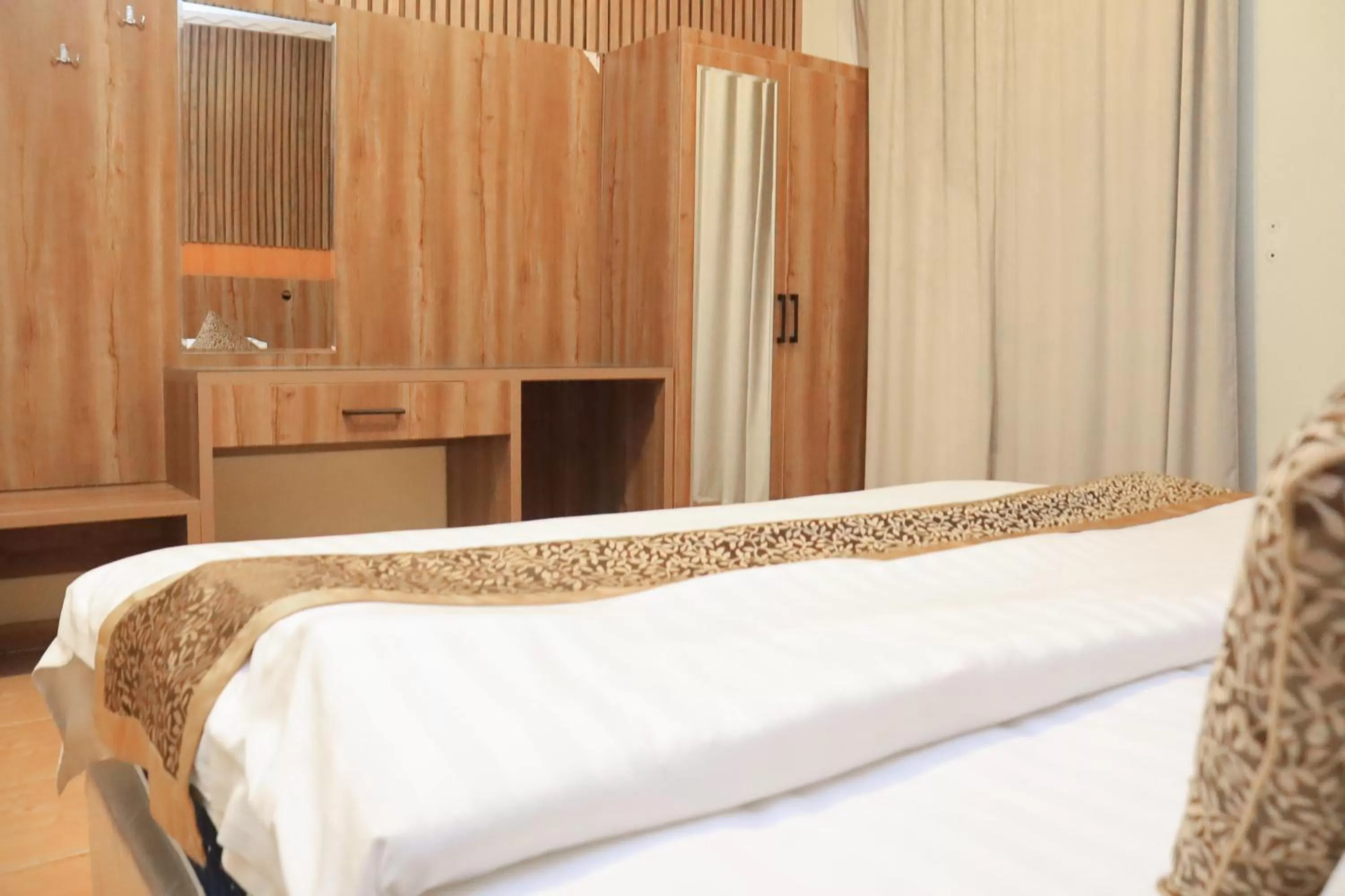 Bed in منتجع الاحلام ينبع & Alahlam Resort Yanbu