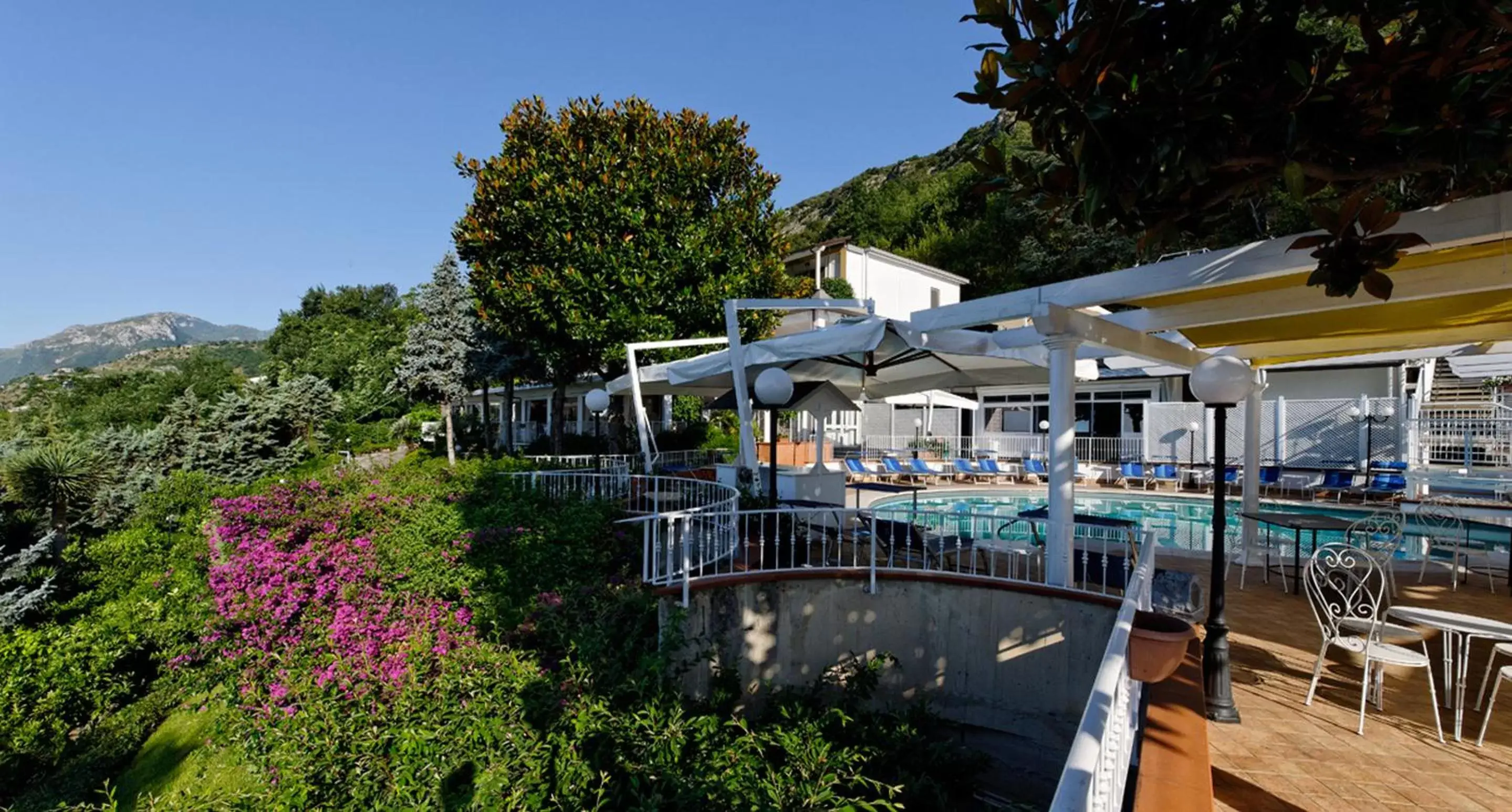 Bird's eye view, Swimming Pool in Hotel Villa Poseidon & Events