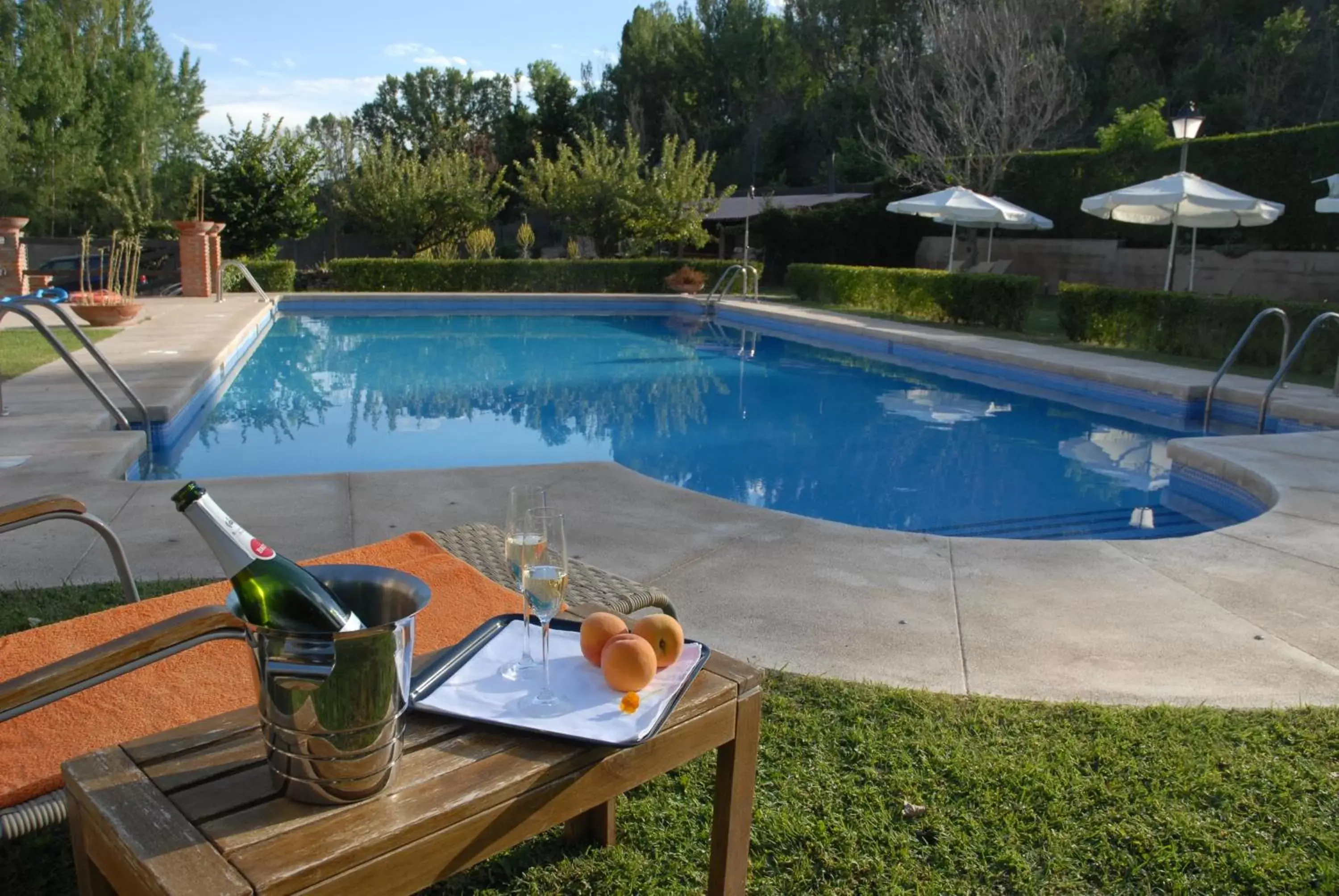 Garden, Swimming Pool in Molino de Alcuneza Relais & Châteaux