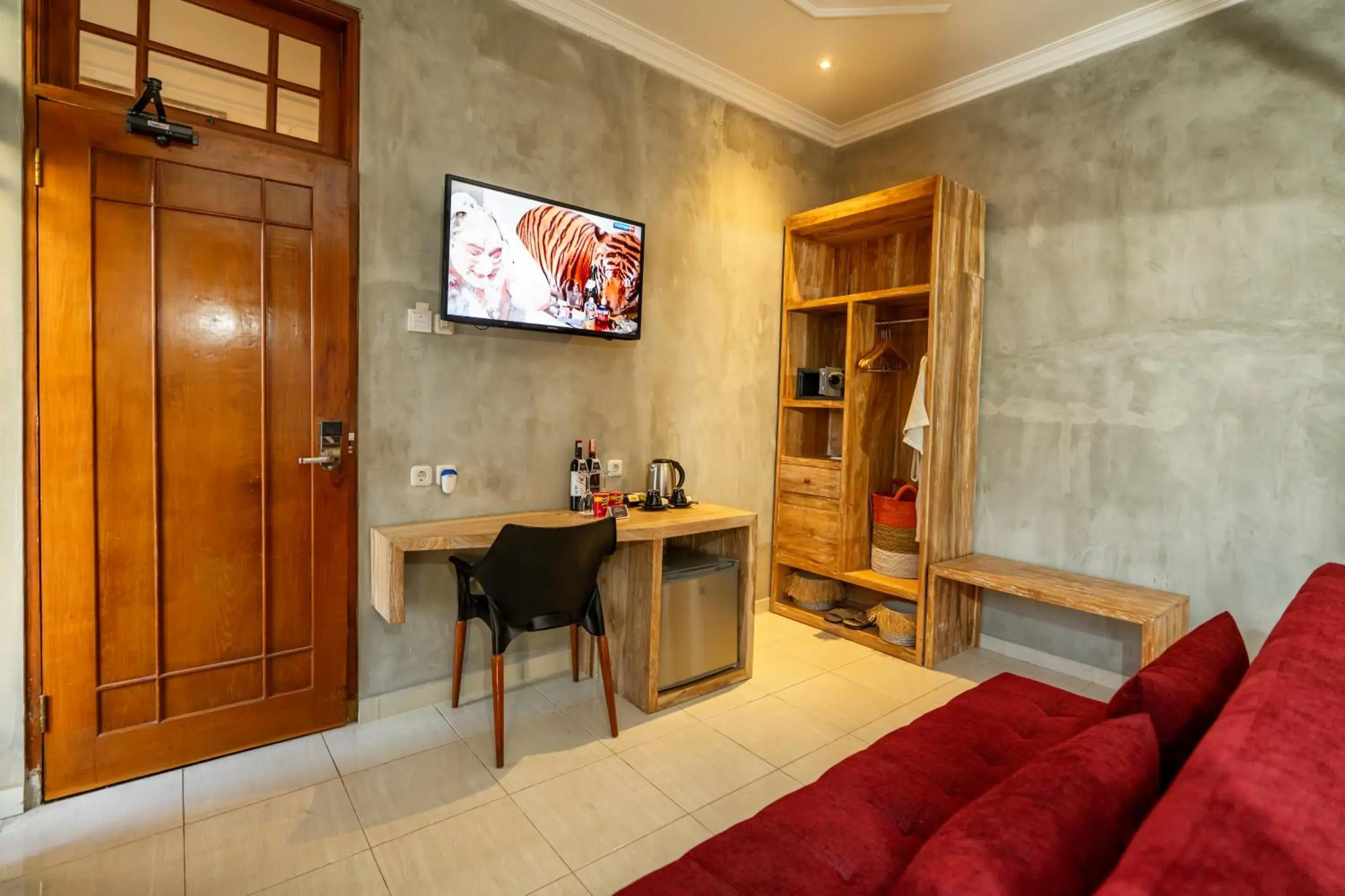 Bedroom, TV/Entertainment Center in 18 Suite Villa Loft at Kuta