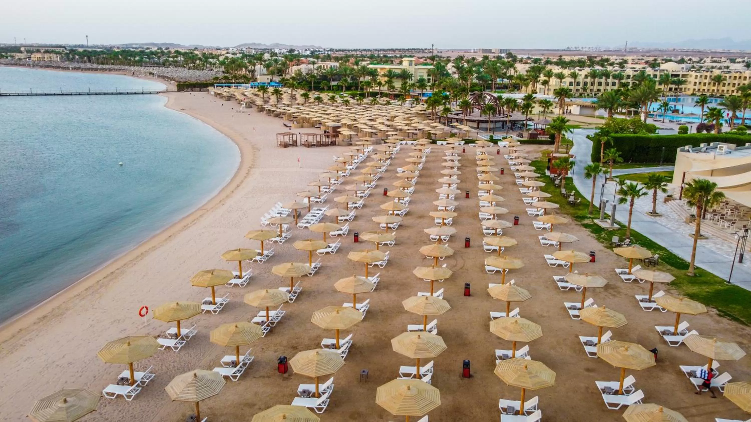 Bird's eye view, Beach in Xanadu Makadi Bay - High Class All Inclusive