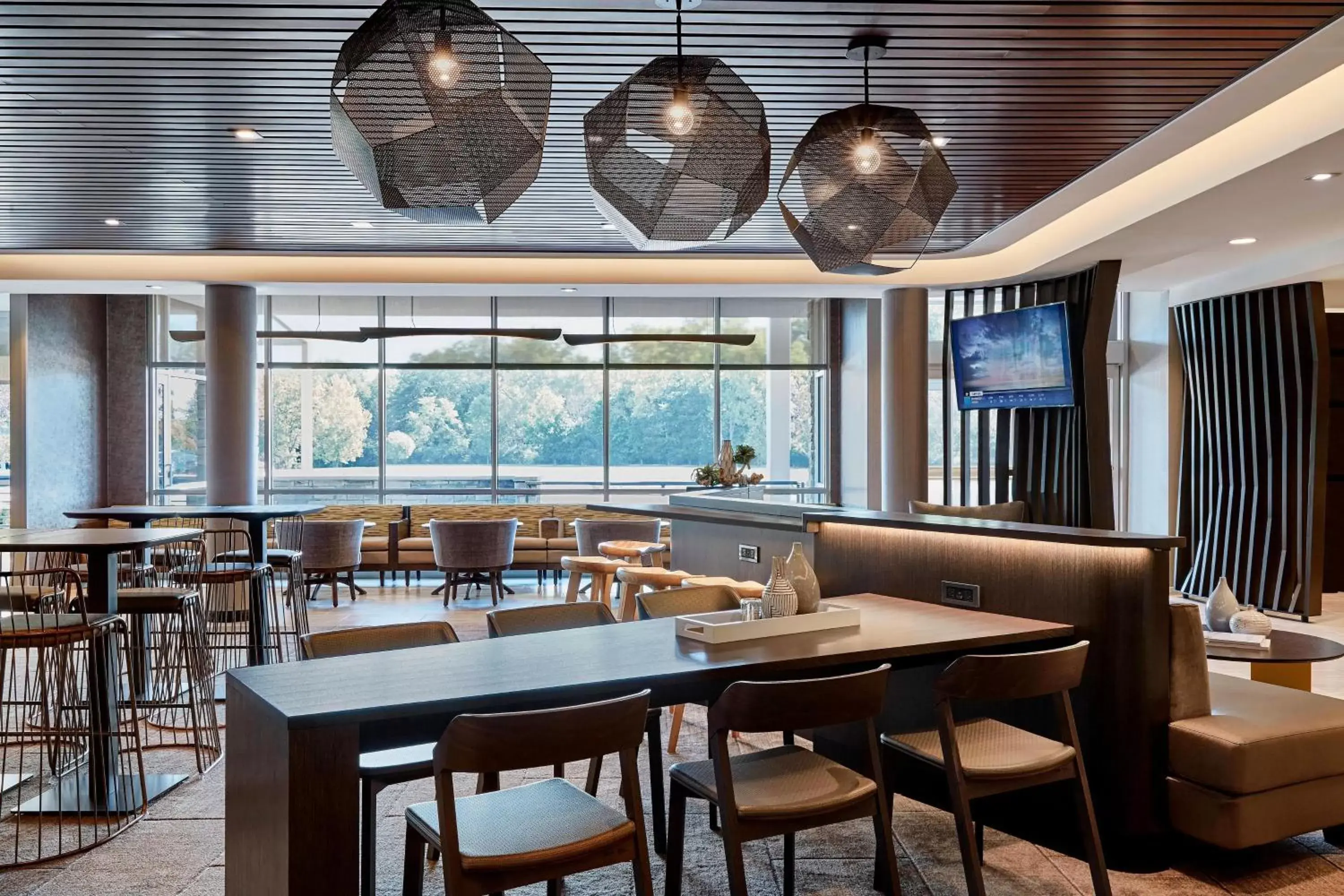 Lobby or reception, Restaurant/Places to Eat in SpringHill Suites by Marriott Overland Park Leawood