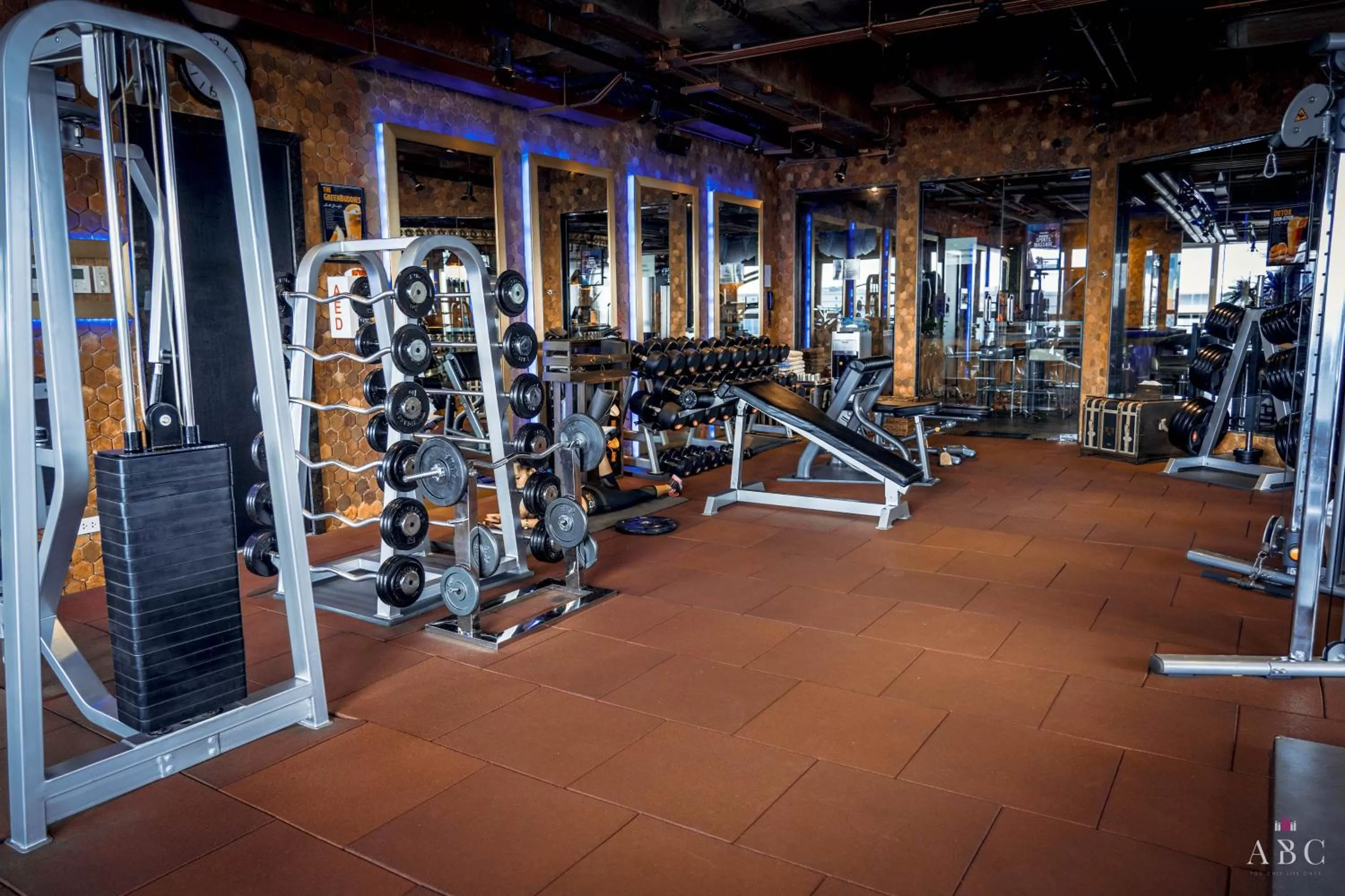 Fitness centre/facilities in ABC Hotel