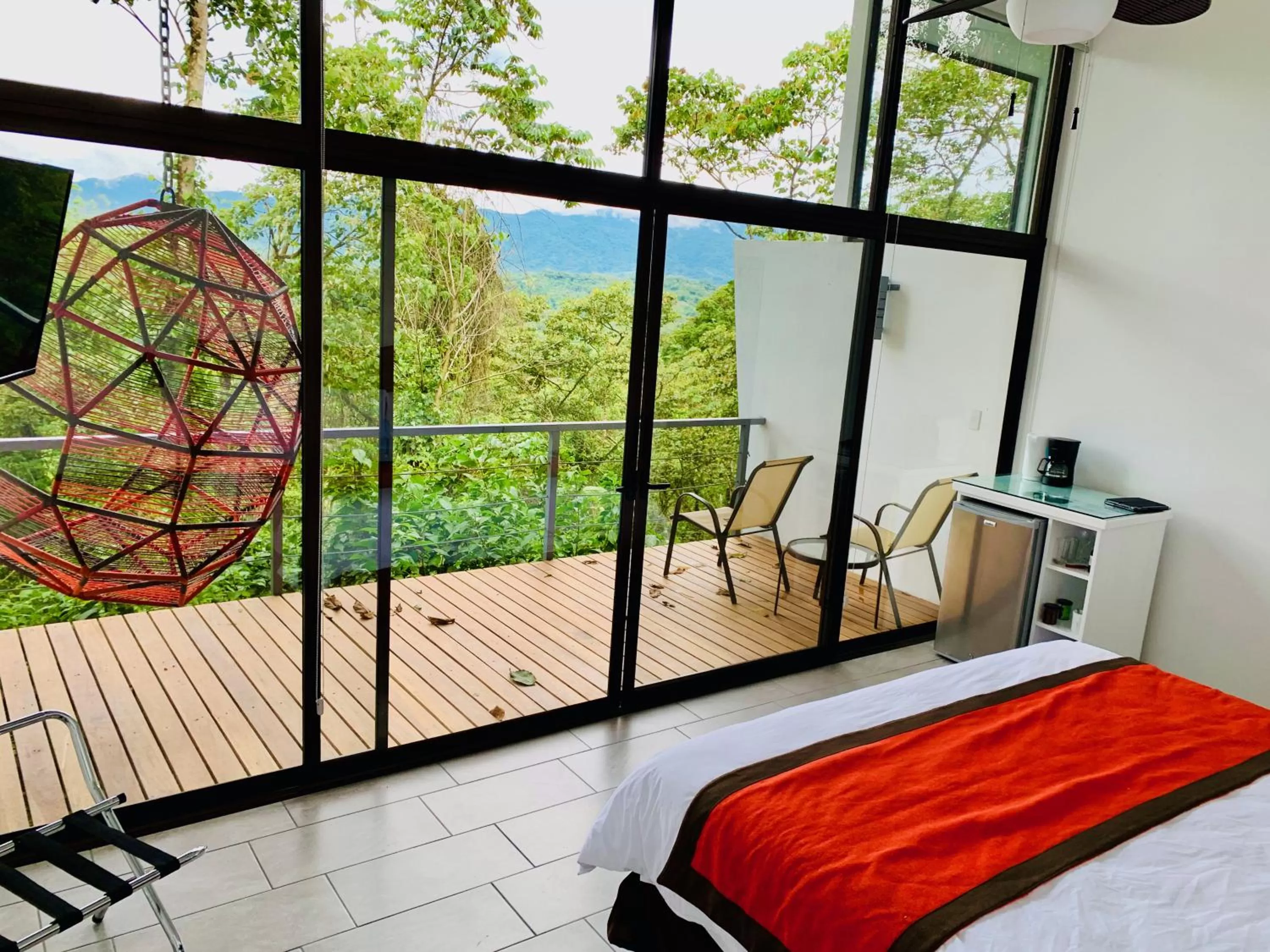 Balcony/Terrace, Bed in Sangregado Lodge