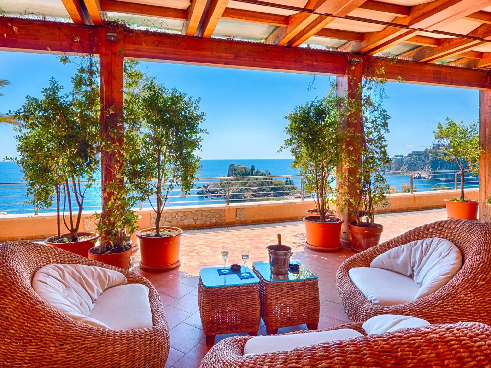 Balcony/Terrace in Taormina Panoramic Hotel