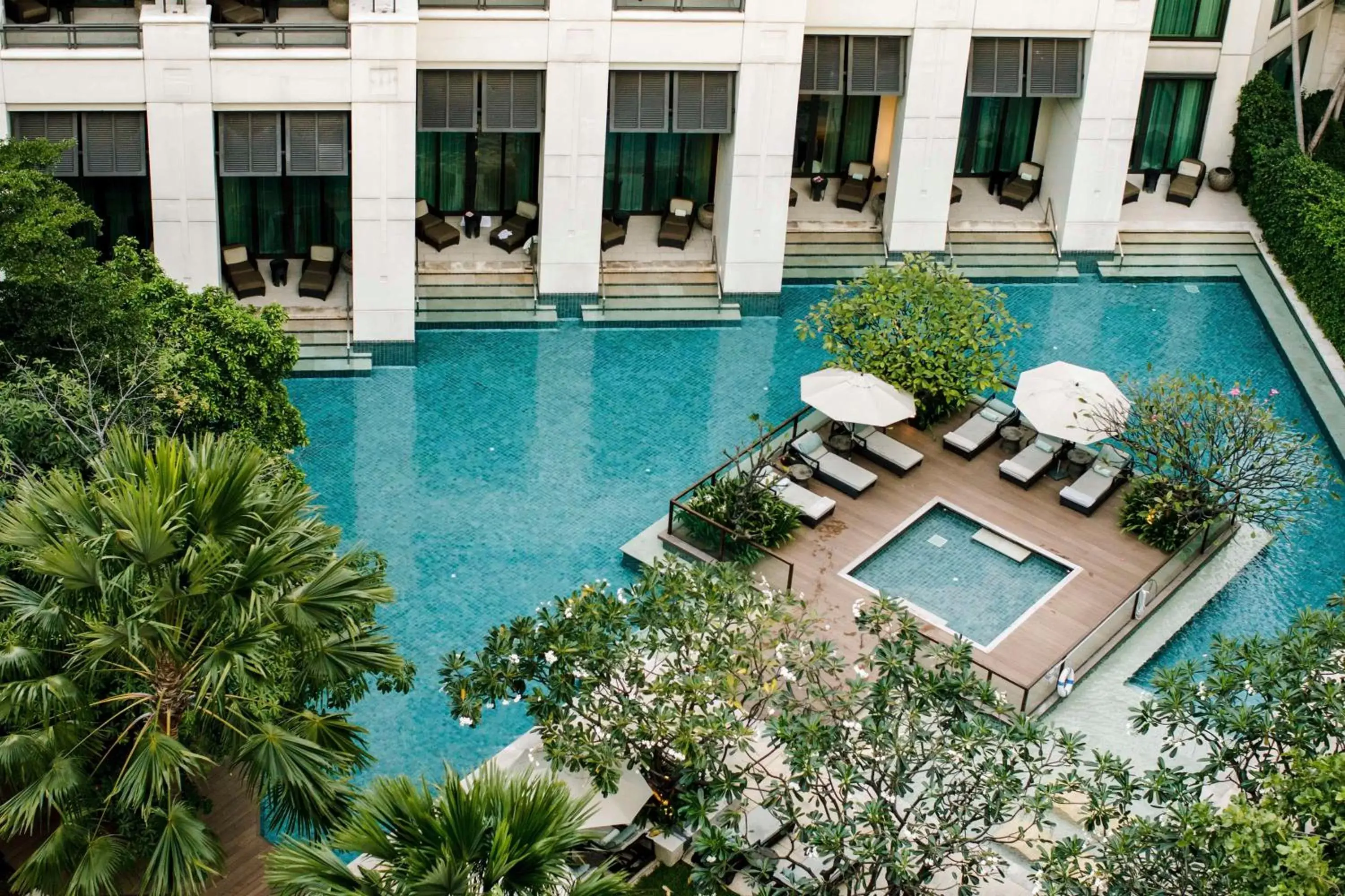 Pool View in Siam Kempinski Hotel Bangkok - SHA Extra Plus Certified