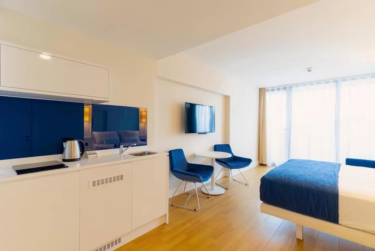 Bed, TV/Entertainment Center in Orbi City Batumi Black Sea Arena