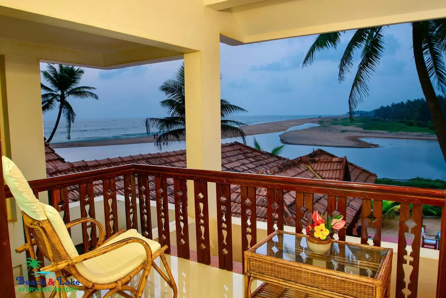 Balcony/Terrace in Beach and Lake Ayurvedic Resort