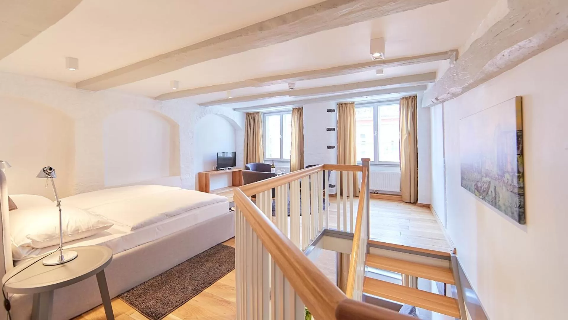 Photo of the whole room, Bed in Anno 1433 Hotel Lüneburg