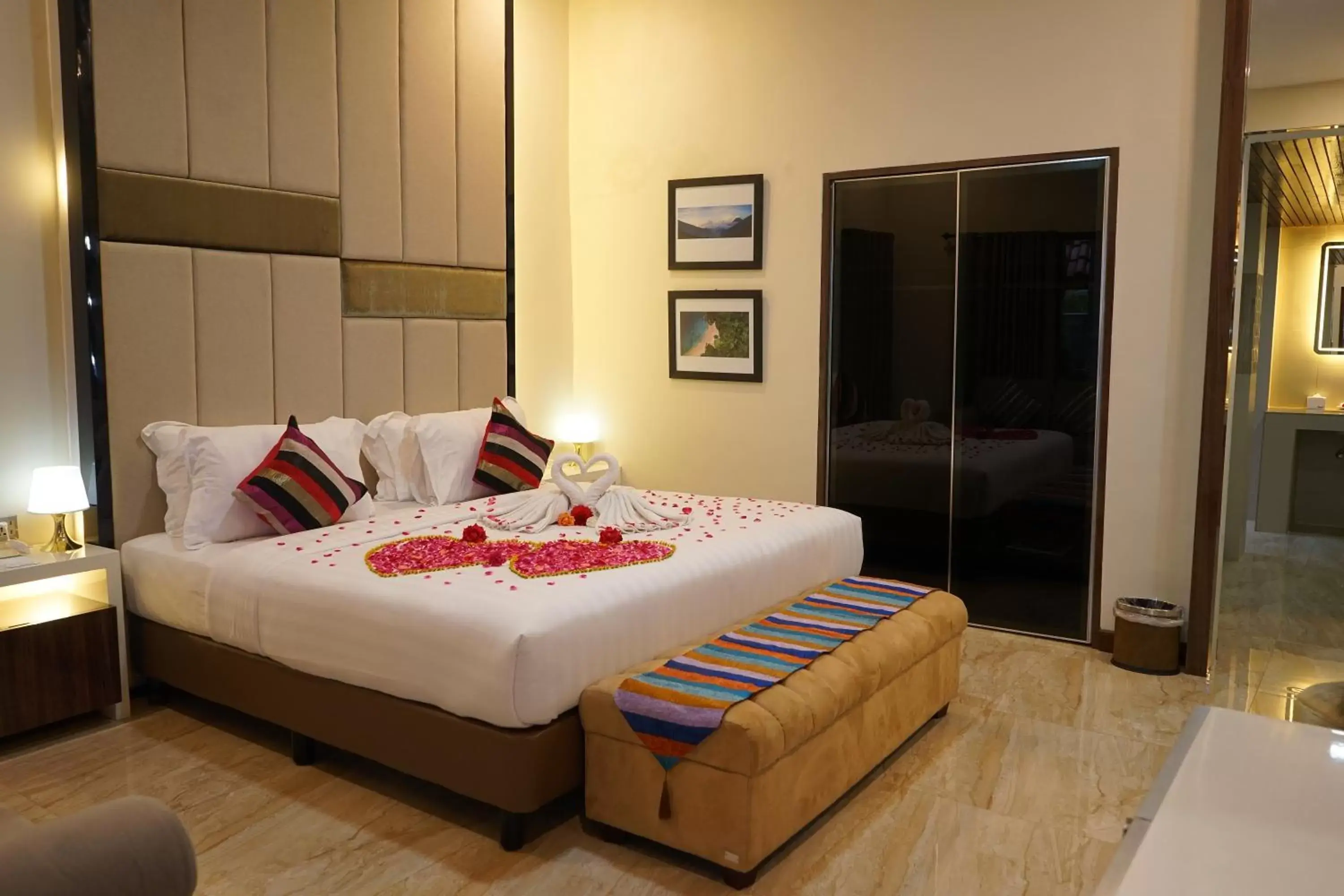 Bed in Grand Harvest Resort & Villas