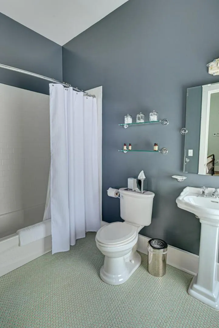 Bathroom in Historic Birch Lodge and Motel
