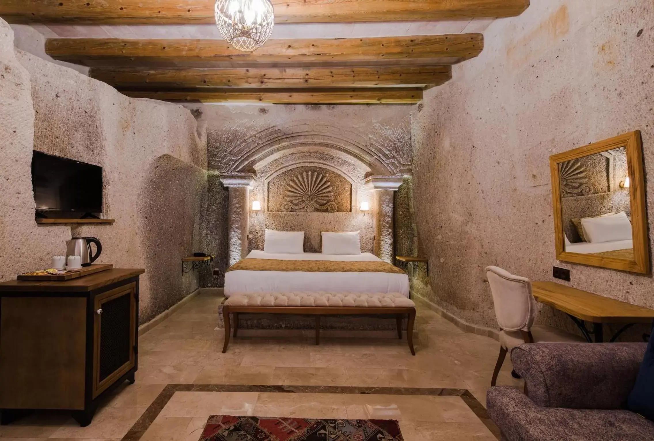 Decorative detail, Bed in Lunar Cappadocia Hotel