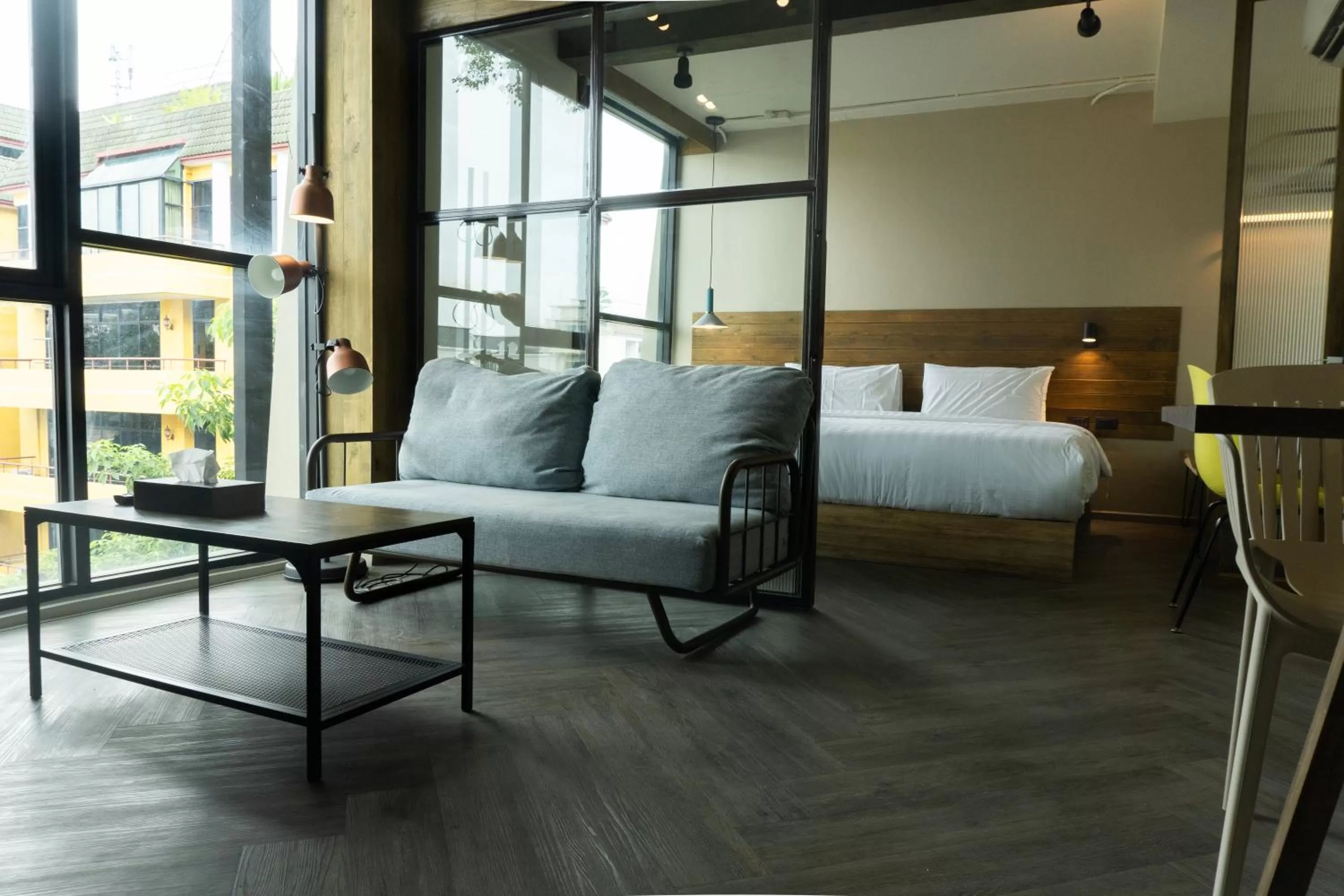 Living room, Bed in karaarom hotel