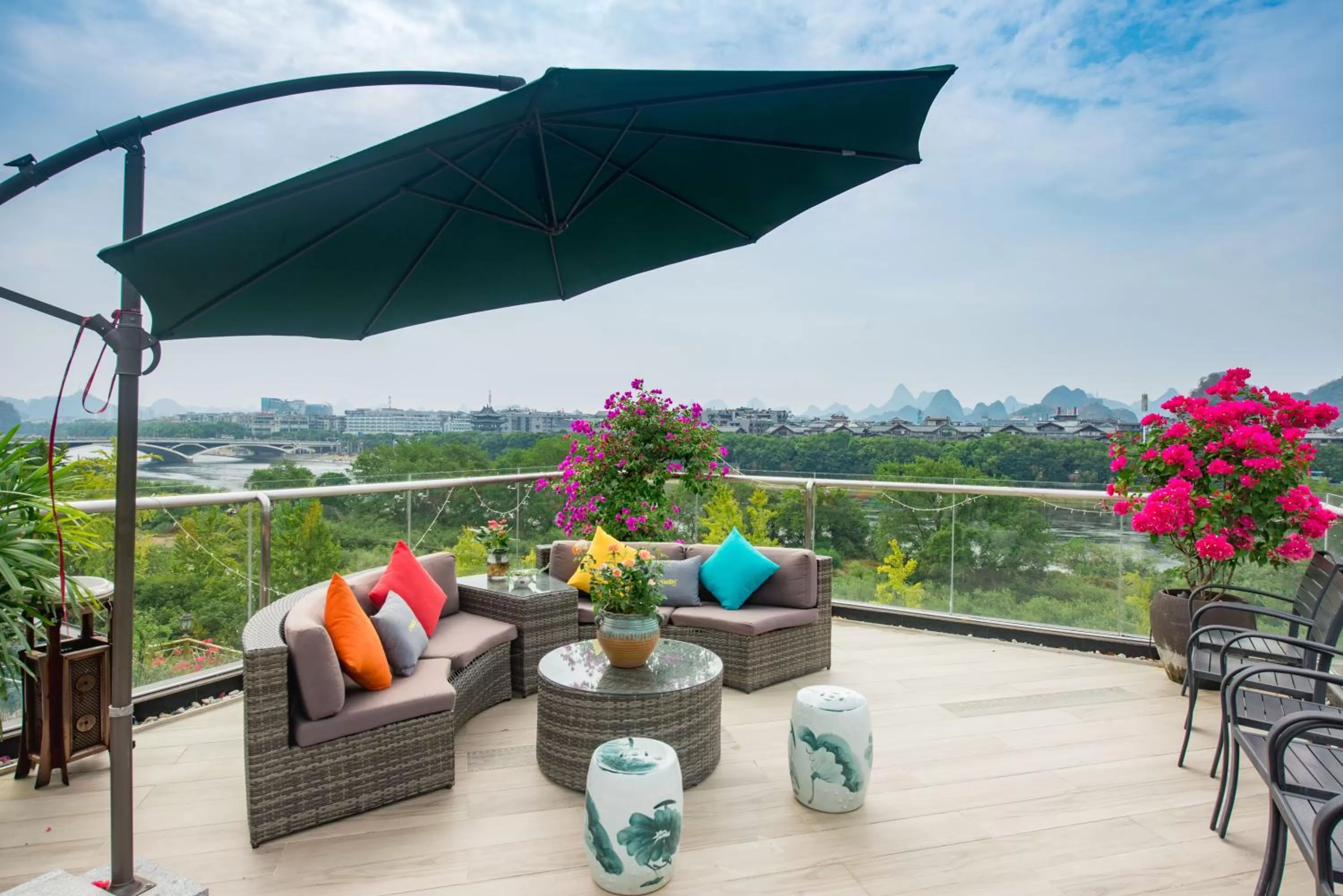 Balcony/Terrace in Li River Resort Villa Hotel