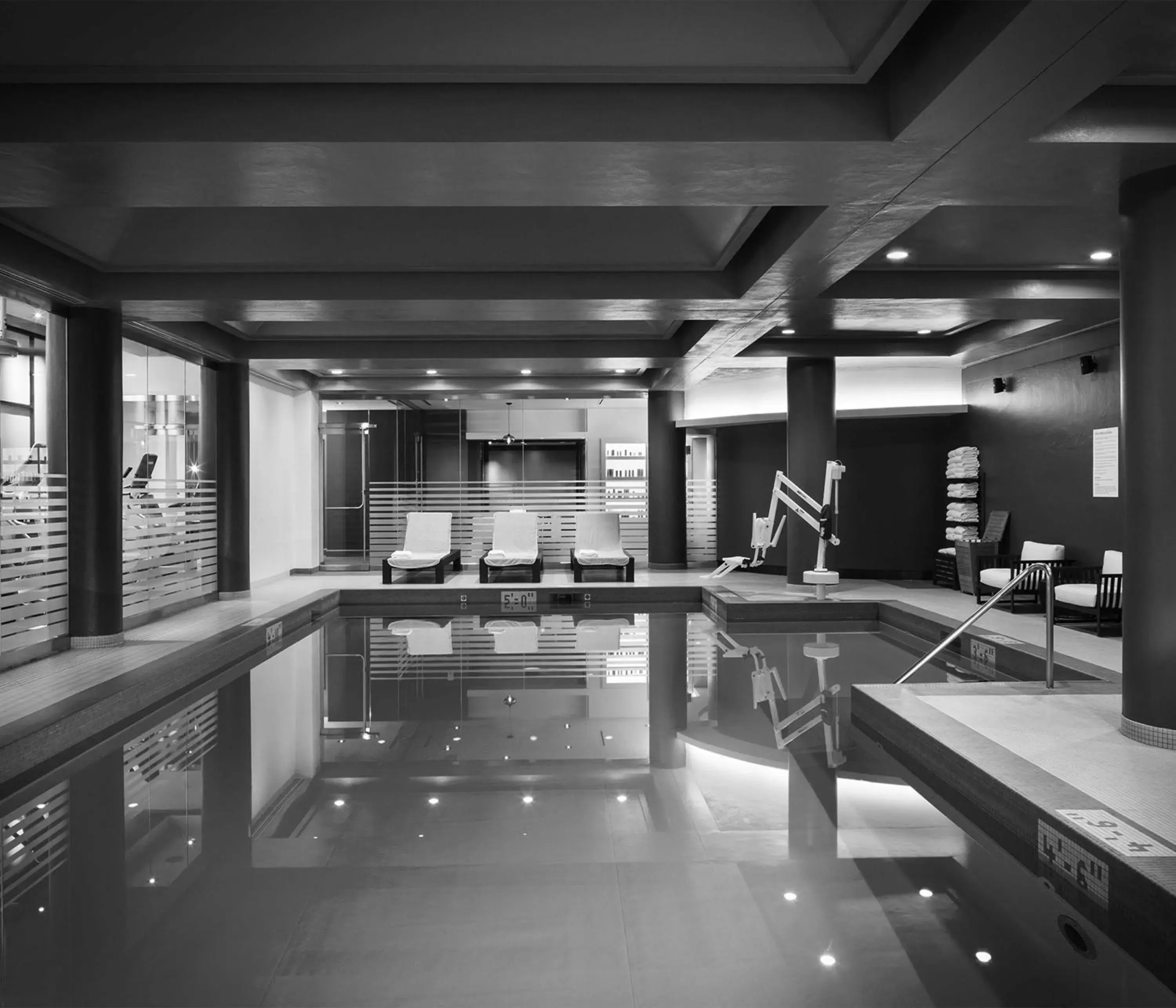 Swimming pool in The Logan Philadelphia, Curio Collection by Hilton