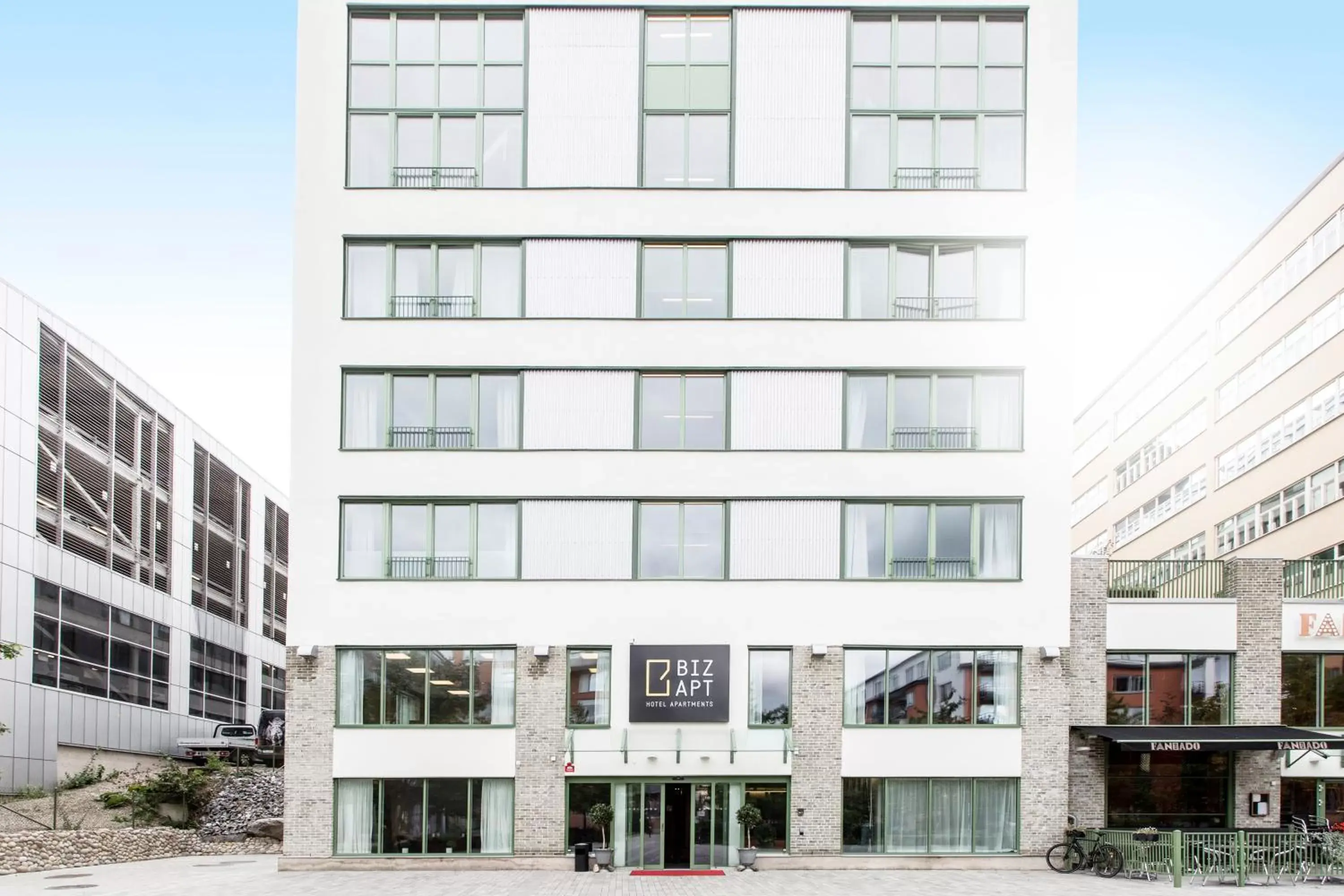 Facade/entrance in Biz Apartment Hammarby Sjöstad Facade/entrance in Biz Apartment Hammarby Sjöstad