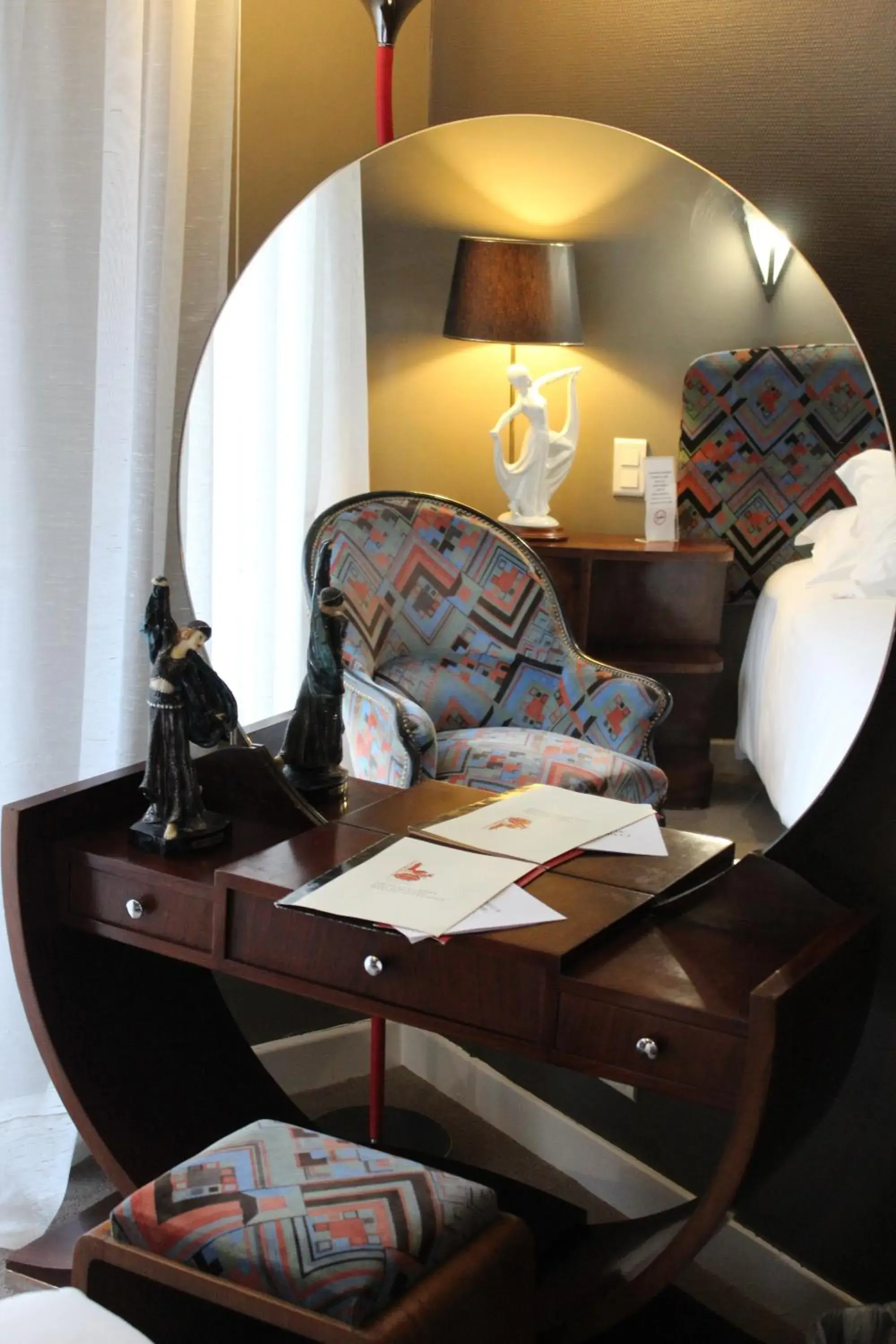 Decorative detail, Bed in Hostellerie Saint Antoine