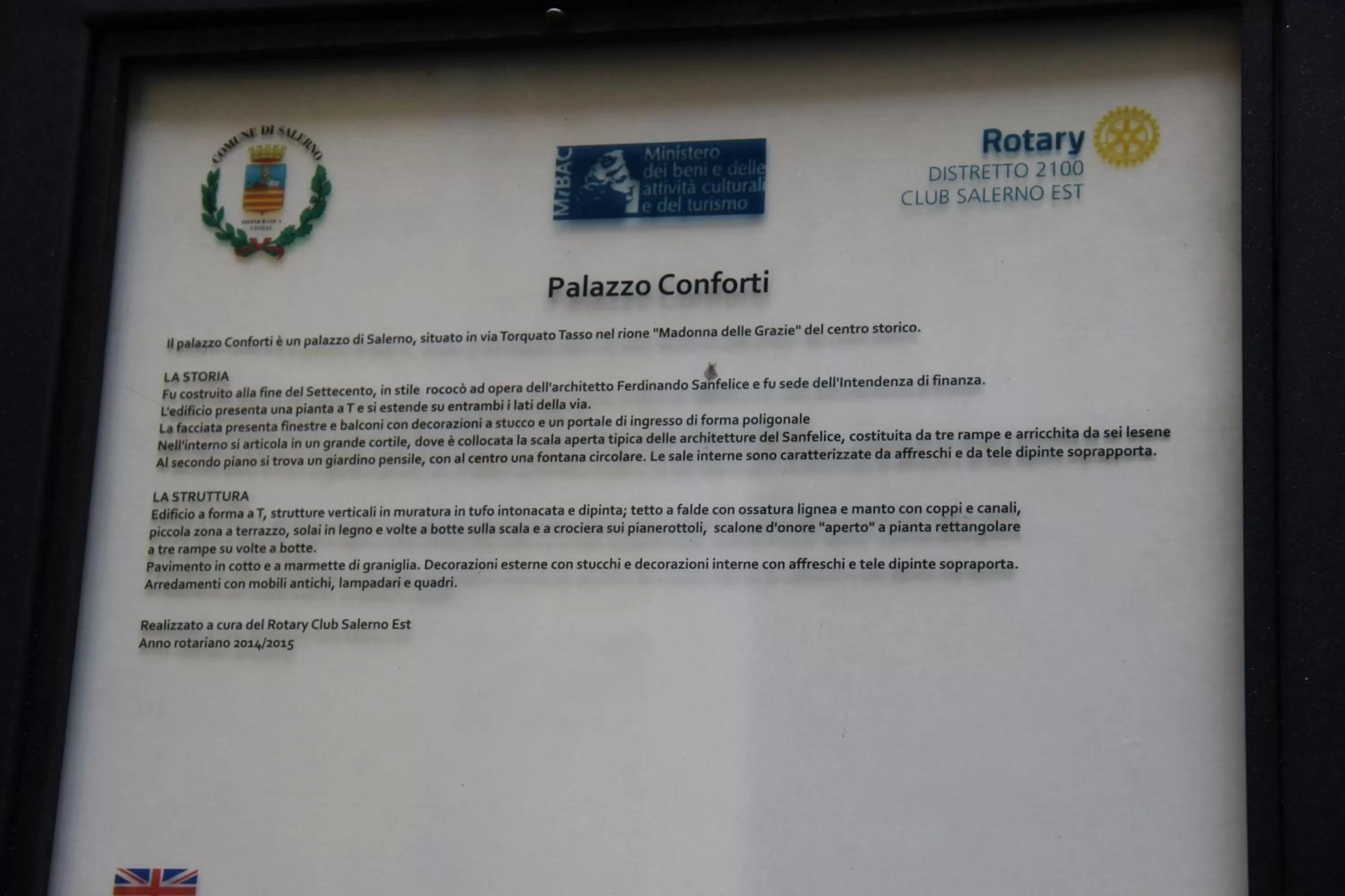 Property building in B&B Palazzo Conforti