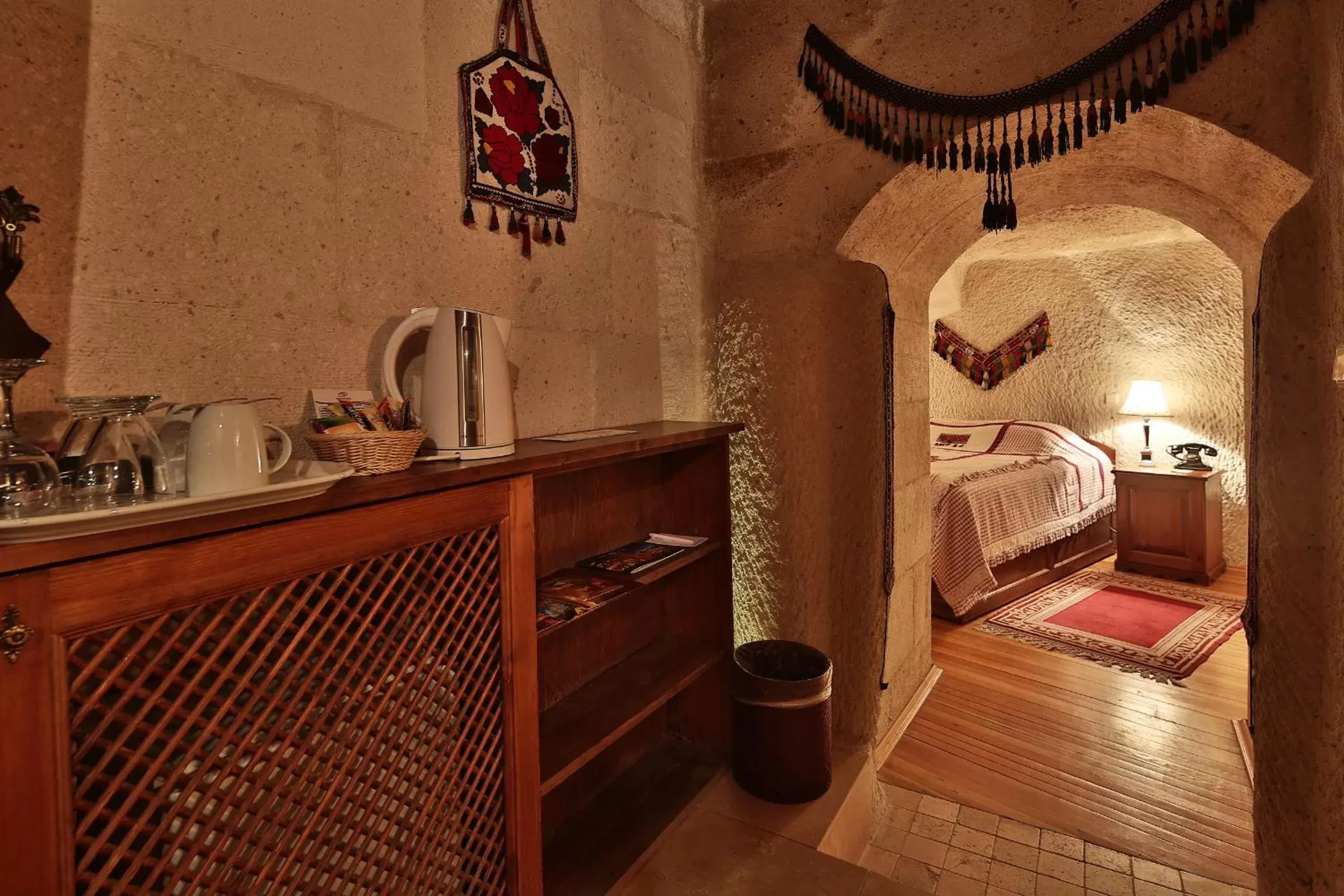 Bed in Cappadocia Cave Suites