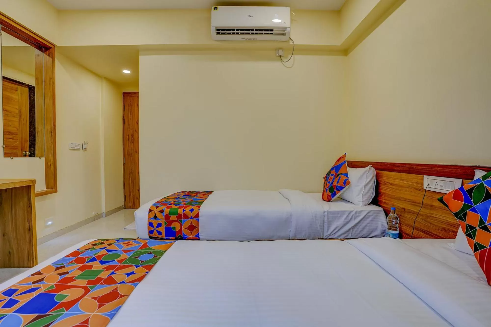 Bed in FabHotel Crystal Homes - nr Rajaram Bhiku stadium