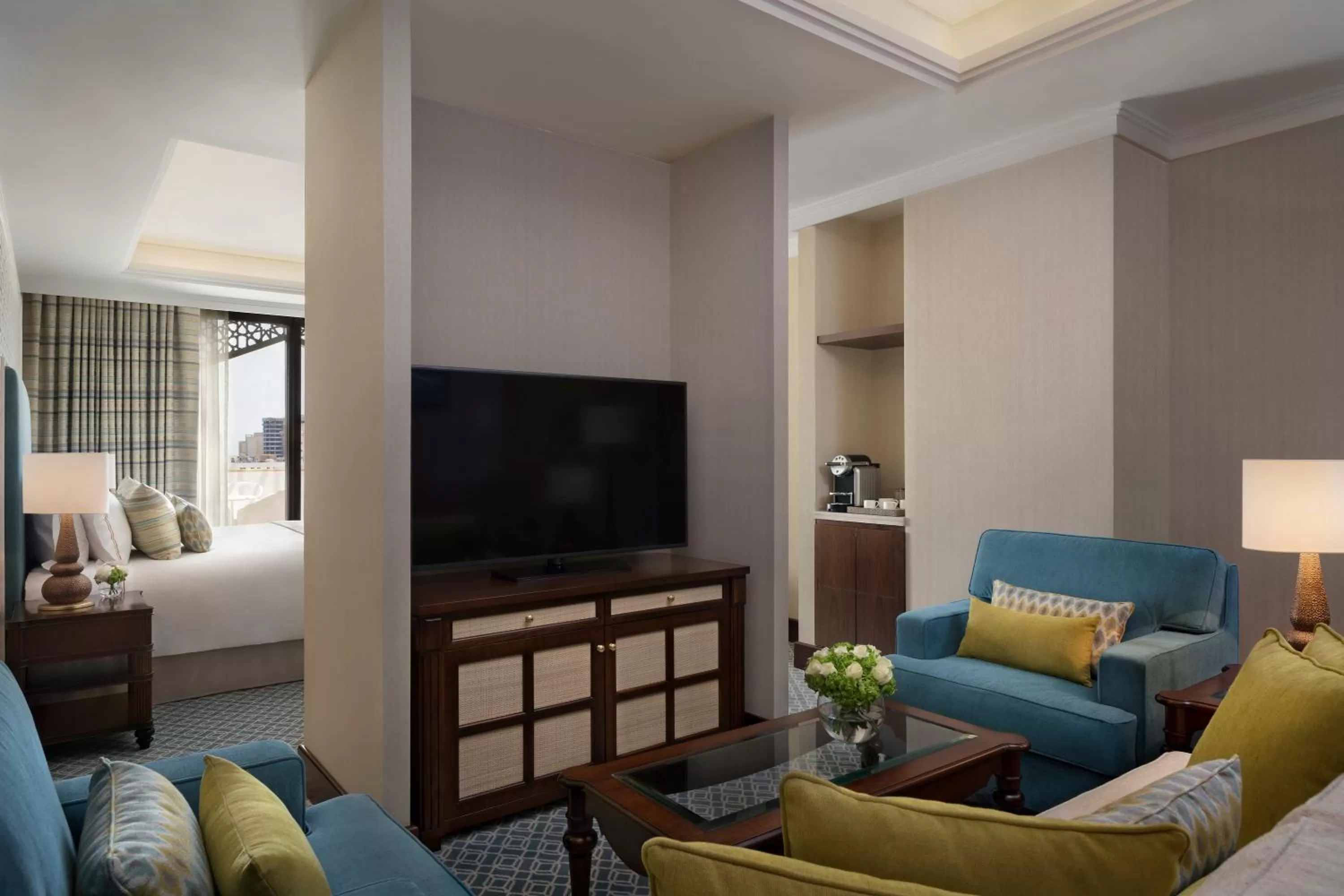 Living room, Bed in Al Najada Doha Hotel by Tivoli