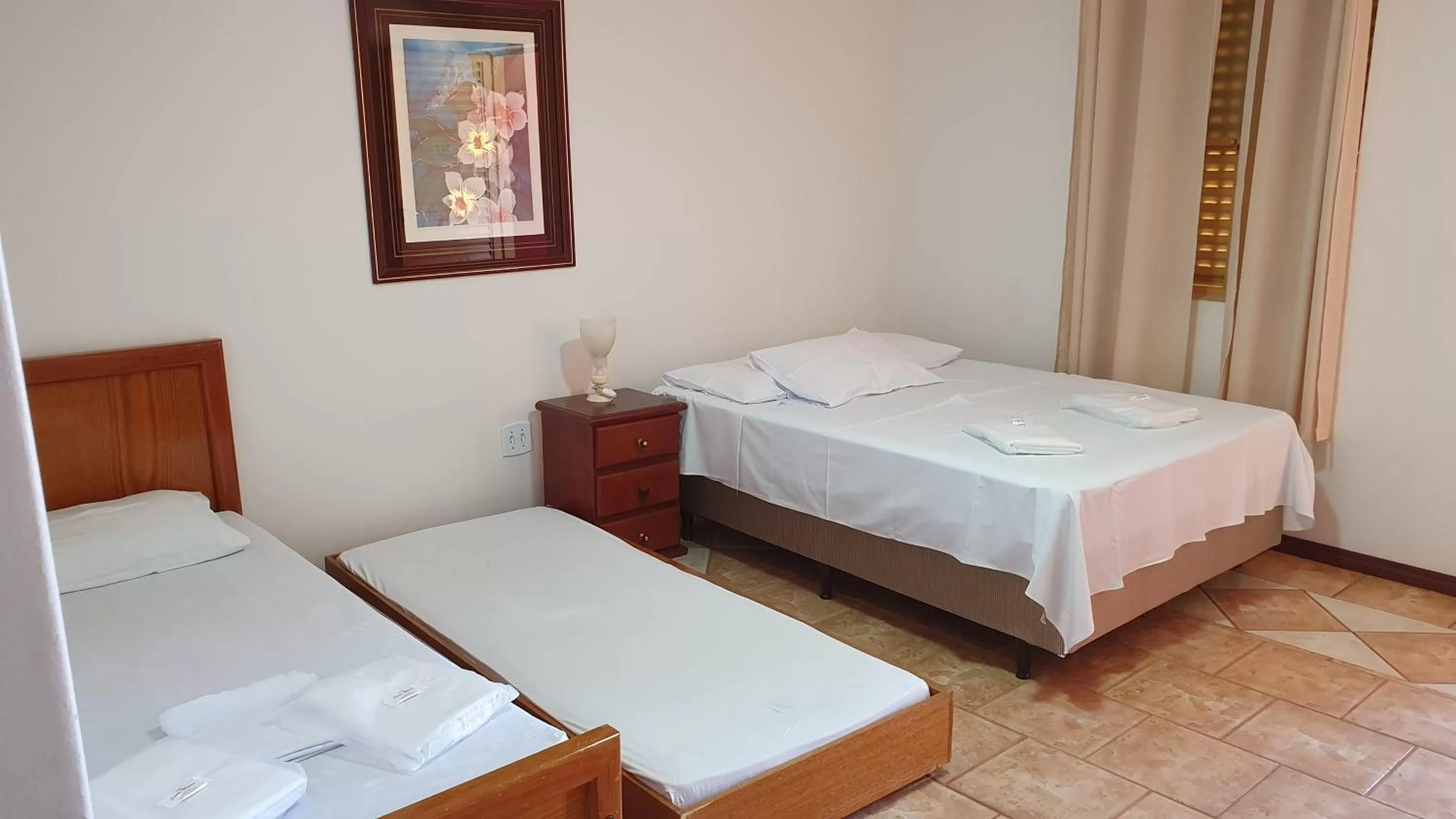 Bed in Hotel Sta Mônica Marília