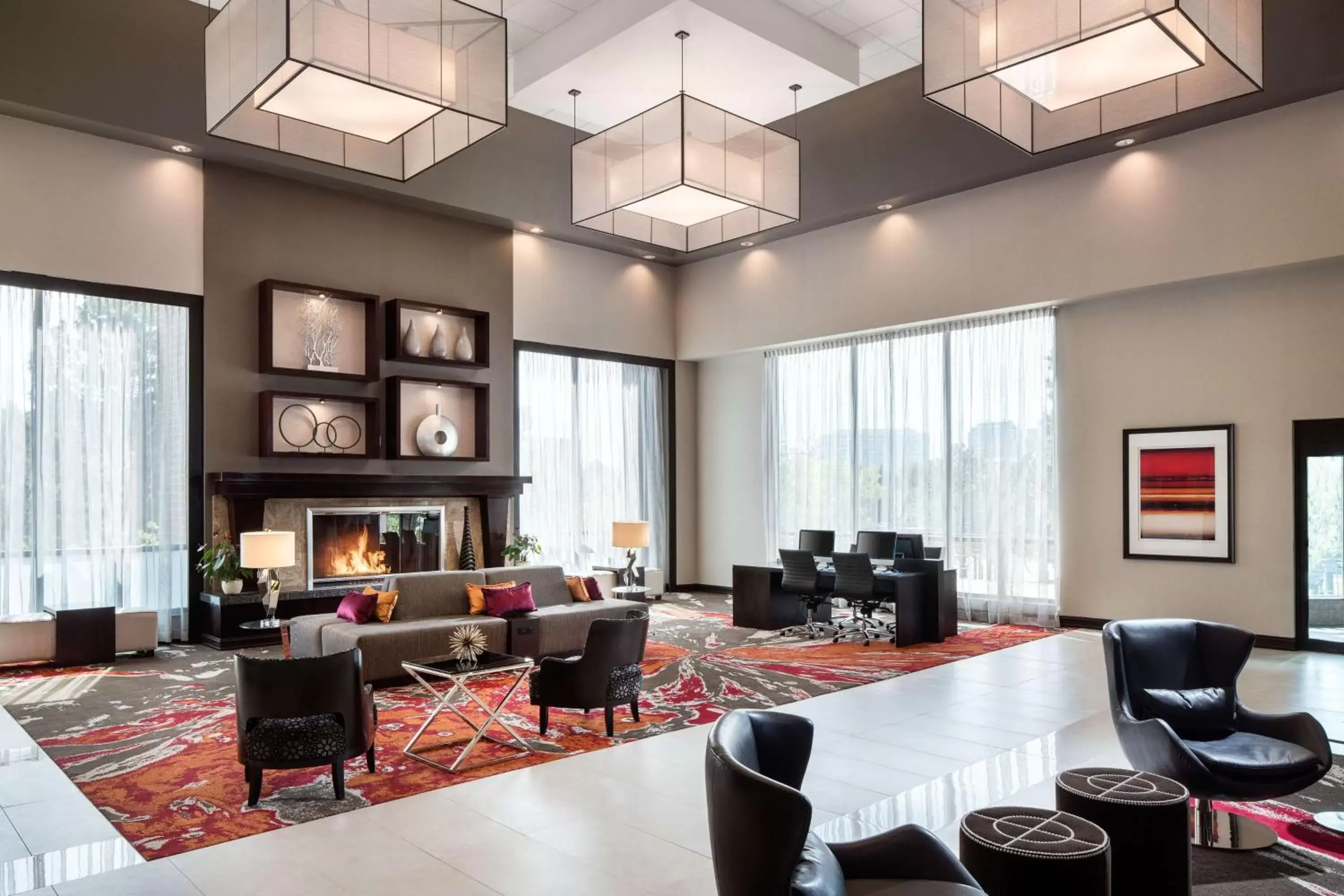 Lobby or reception, Restaurant/Places to Eat in DoubleTree by Hilton Denver Tech