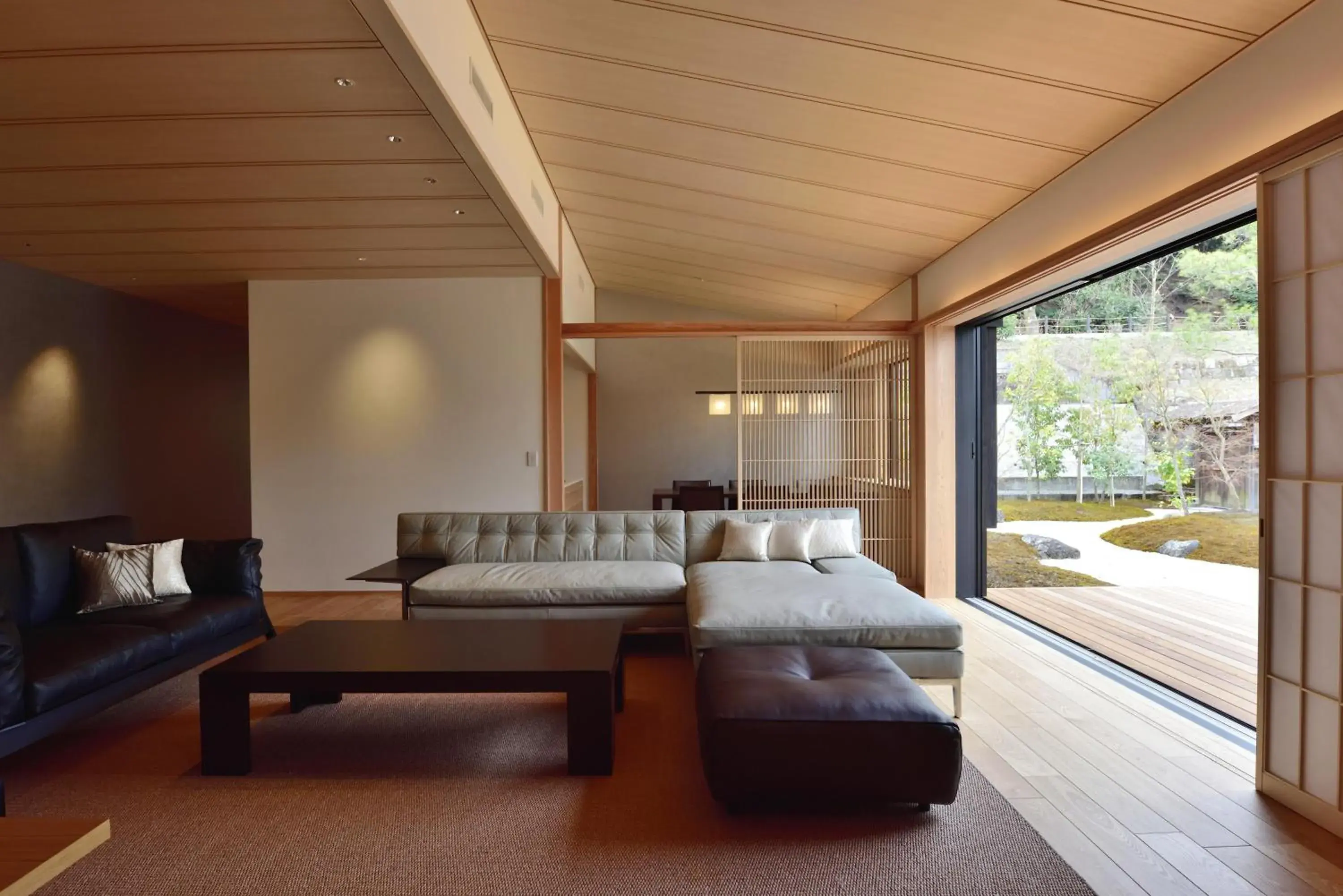 Living room, Seating Area in Aoi Suites at Nanzenji Modern & Traditional Japanese Style