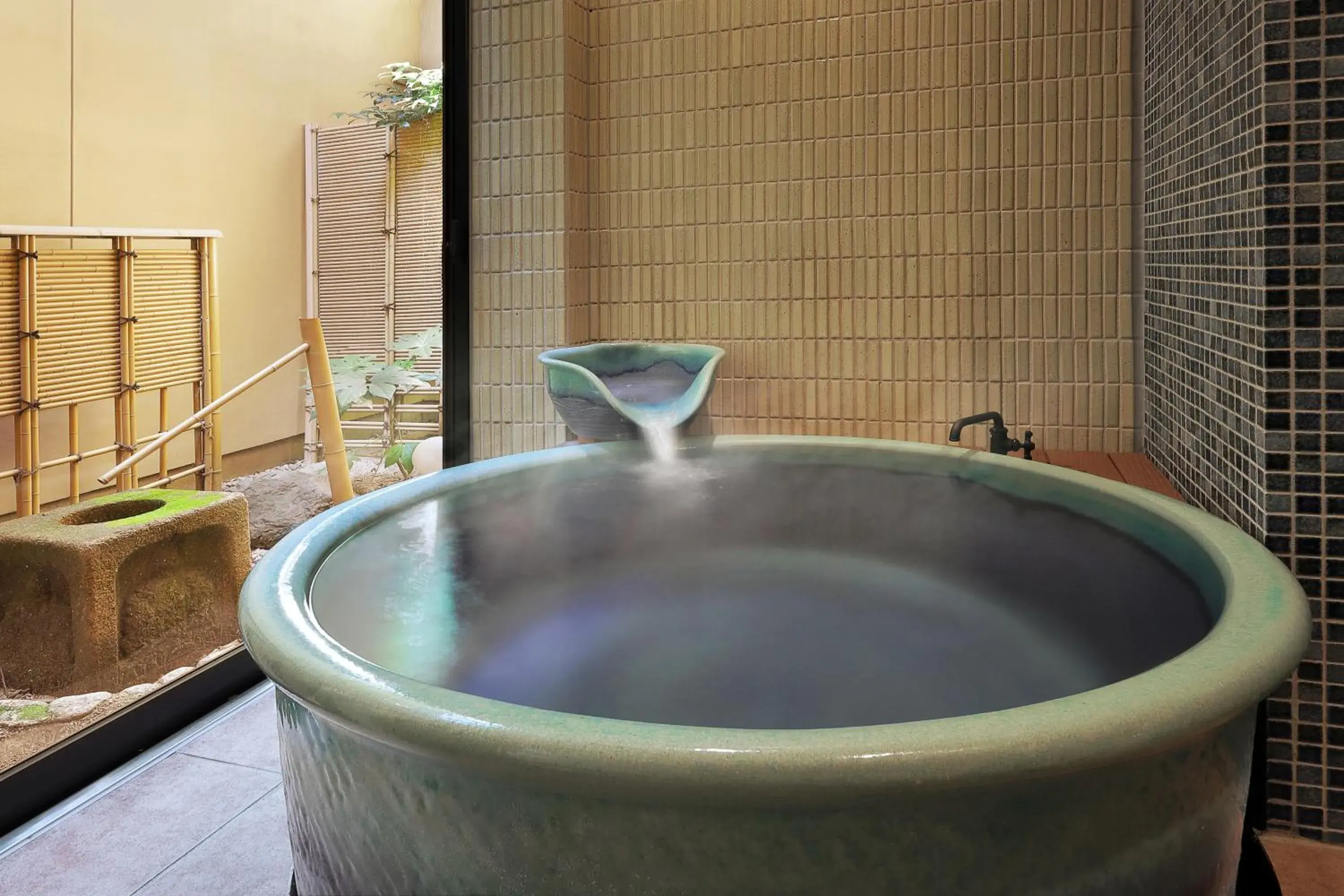 Hot Spring Bath in Ryokan Tachibanaya