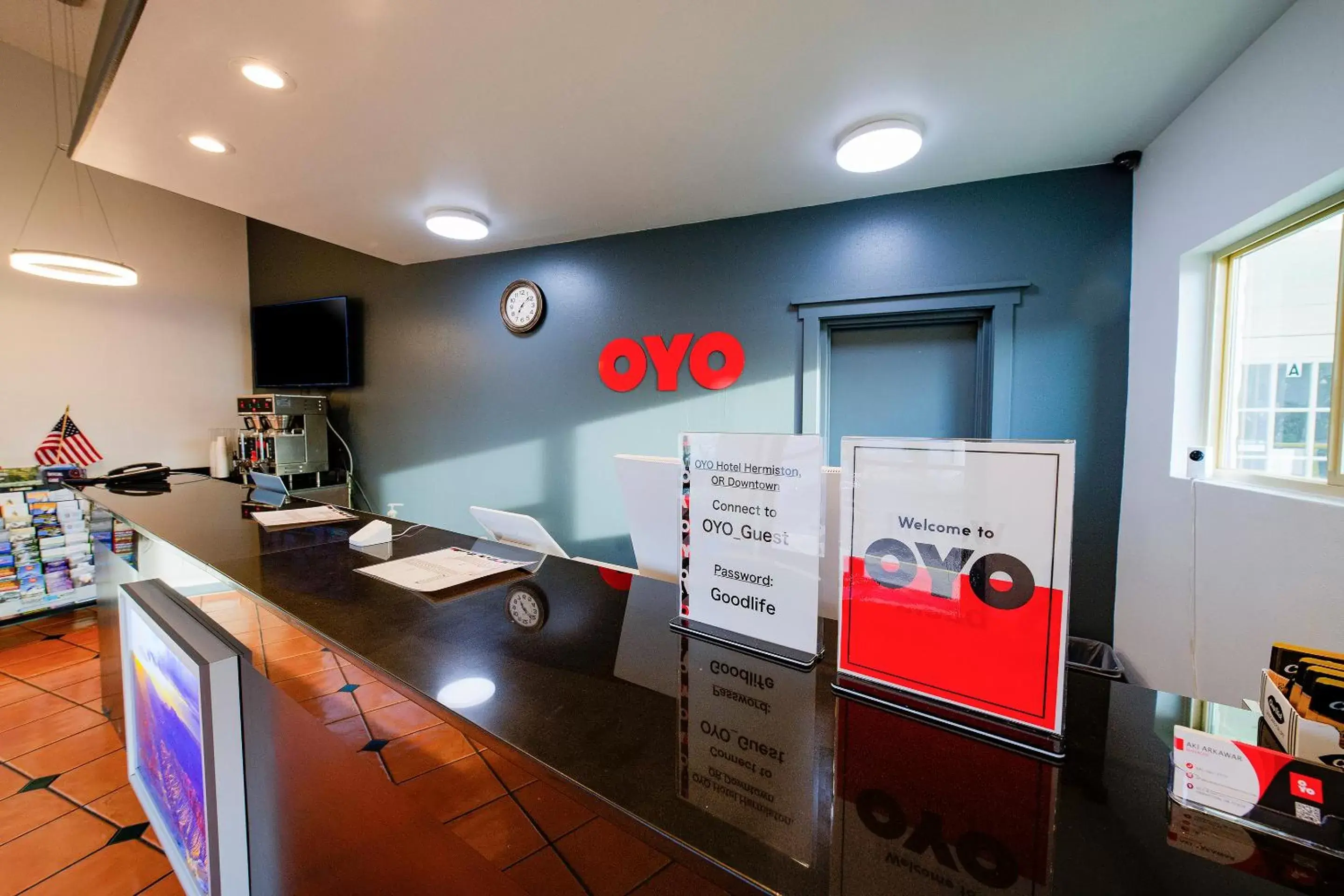 Lobby or reception in OYO Hotel Hermiston OR, Downtown