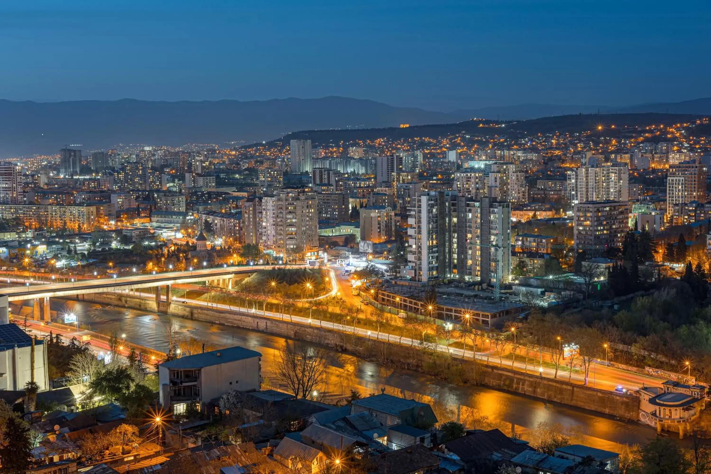 Night, Bird's-eye View in Best Western Tbilisi Art Hotel