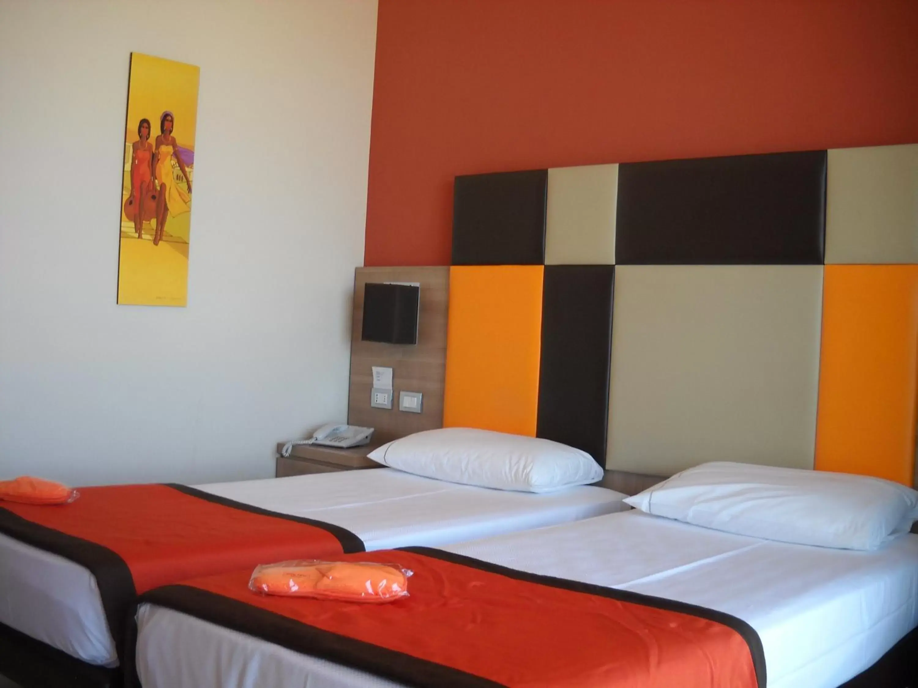 Bed in Hotel Tiber