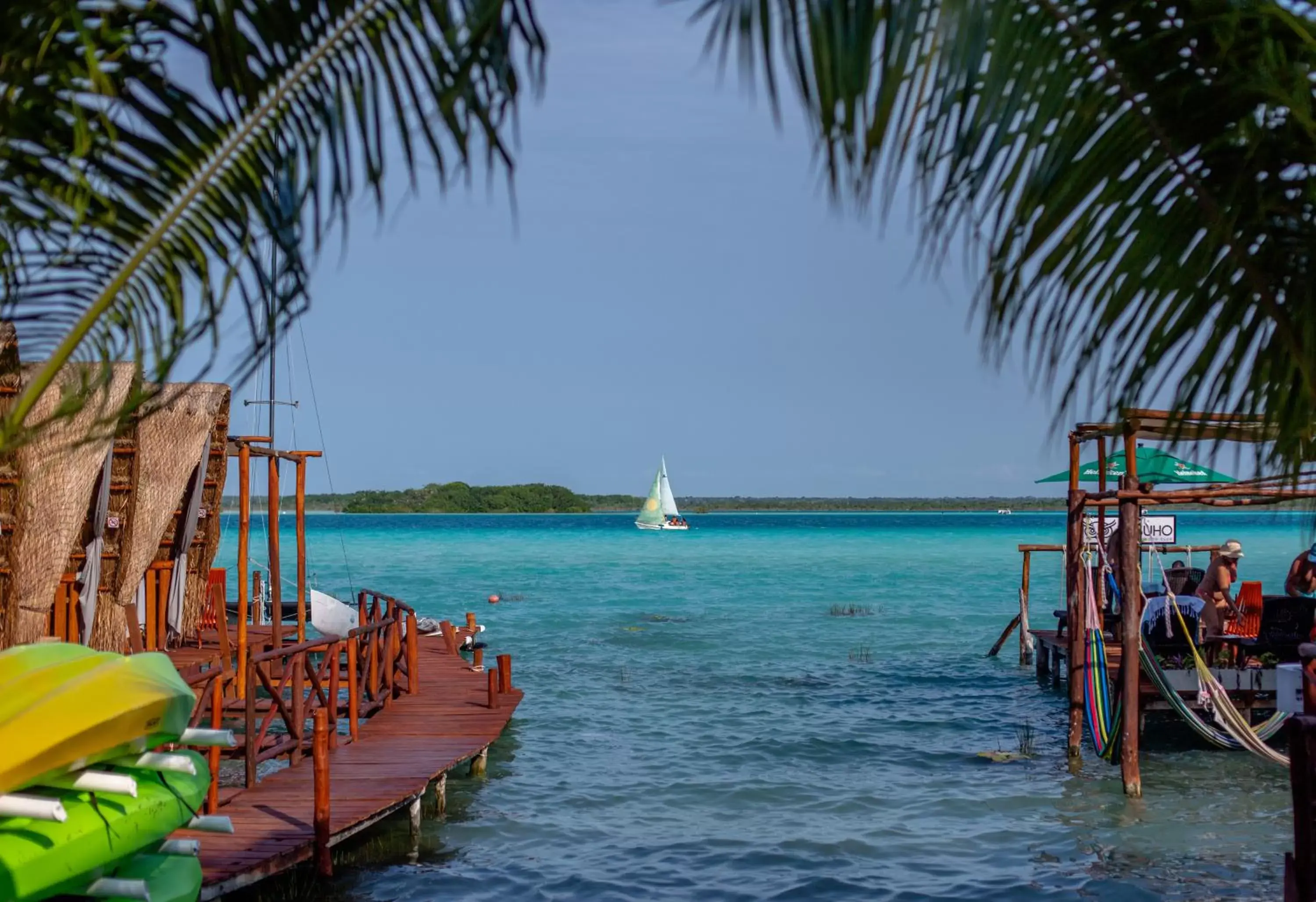 Lake view, Beach in El Búho Lagoon Bacalar