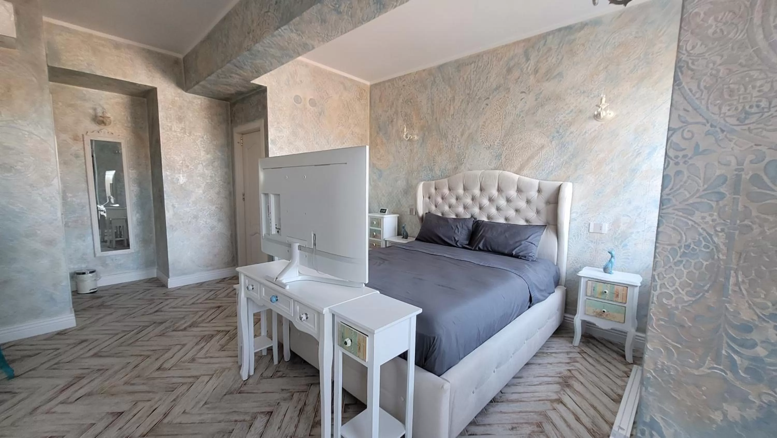 Bed in Terrace Suites Iasi