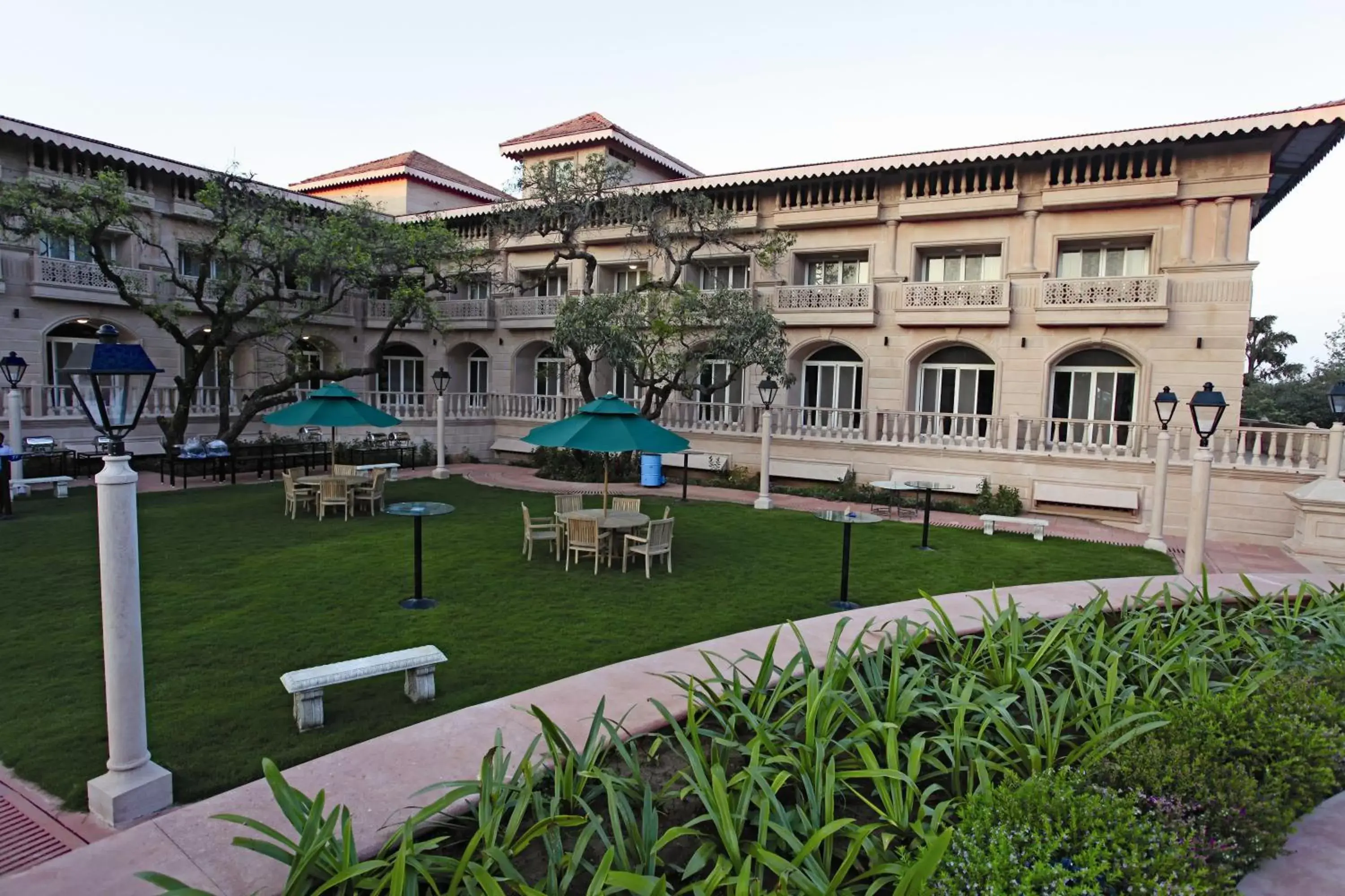 Patio, Property Building in Evershine Resort & Spa