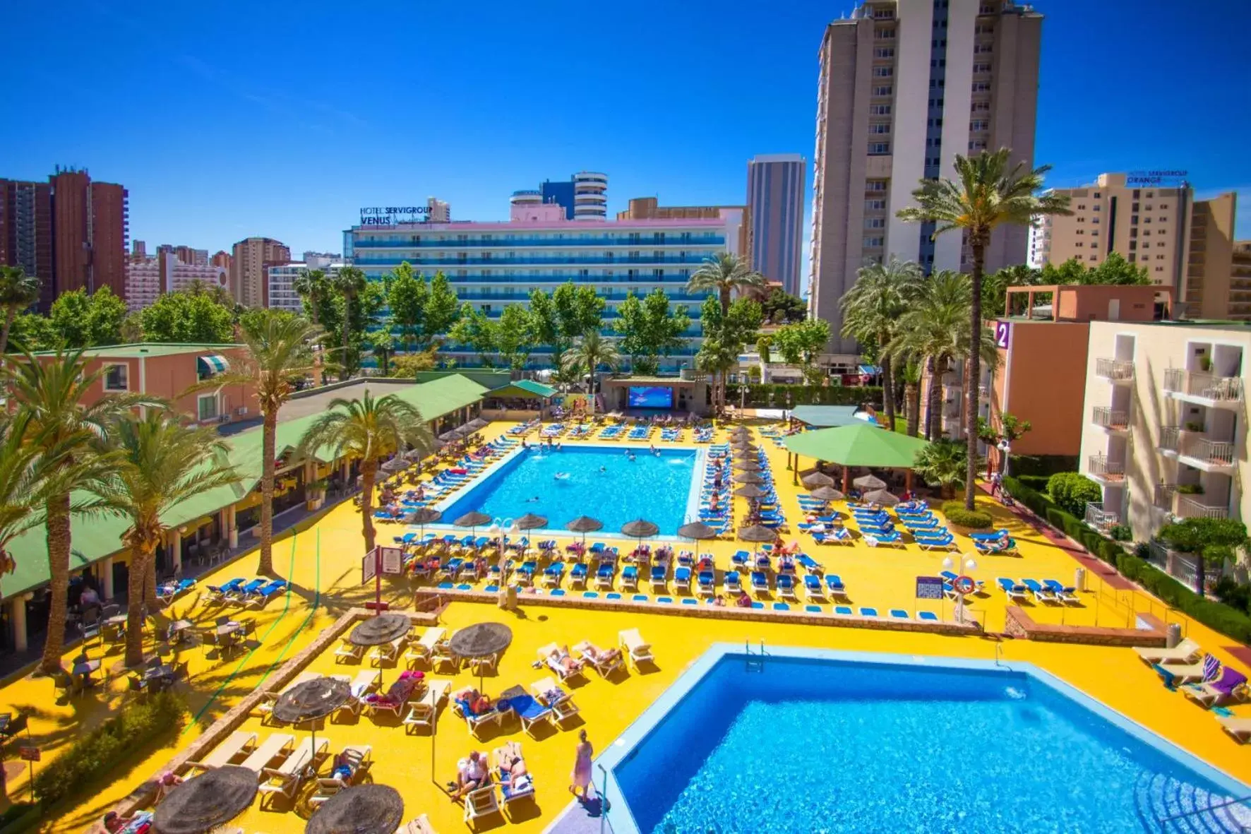 Swimming pool, Pool View in Hotel Servigroup Pueblo Benidorm