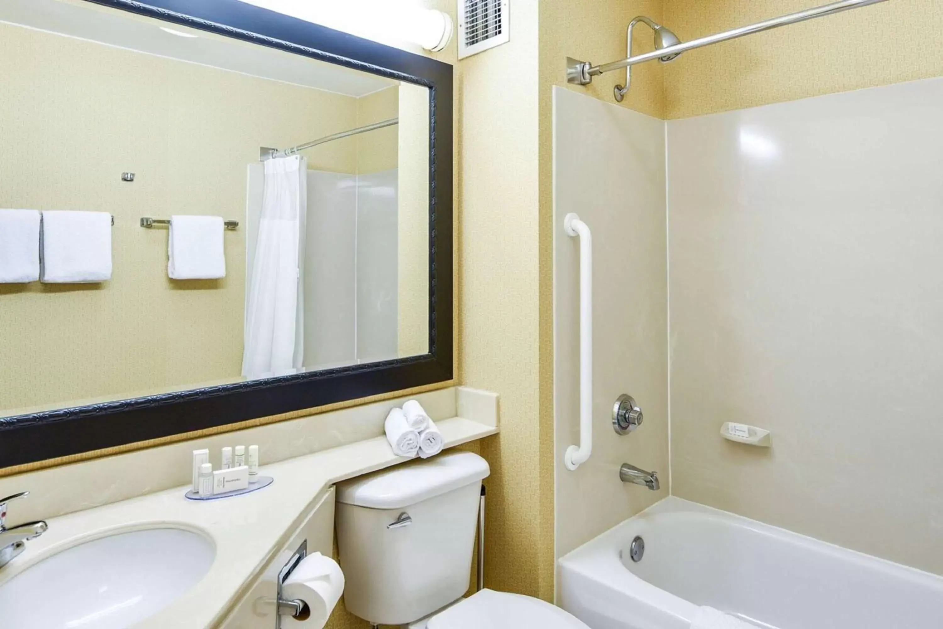 Bathroom in SureStay Hotel by Best Western Ontario Airport