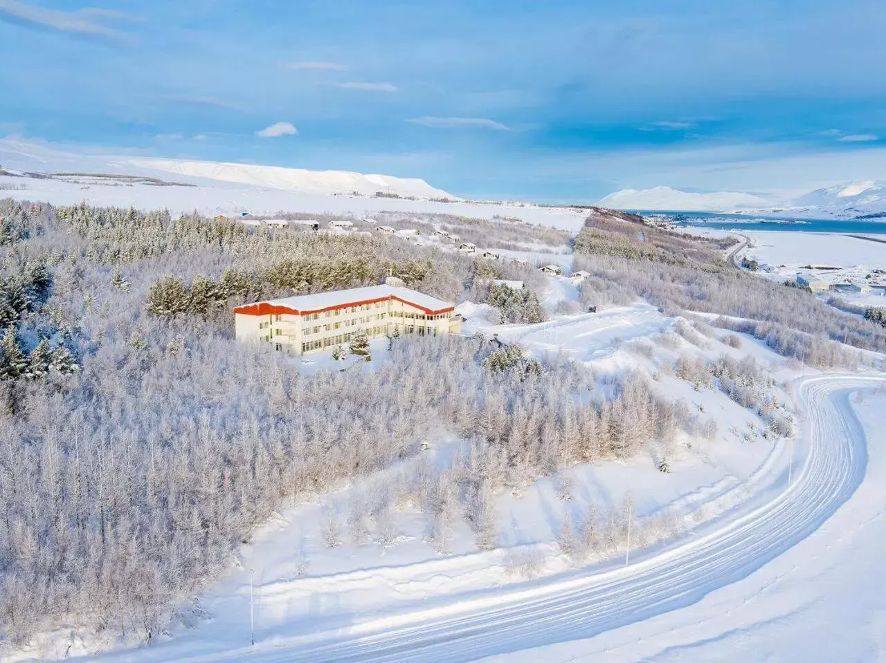 Property building, Winter in Hotel Kjarnalundur