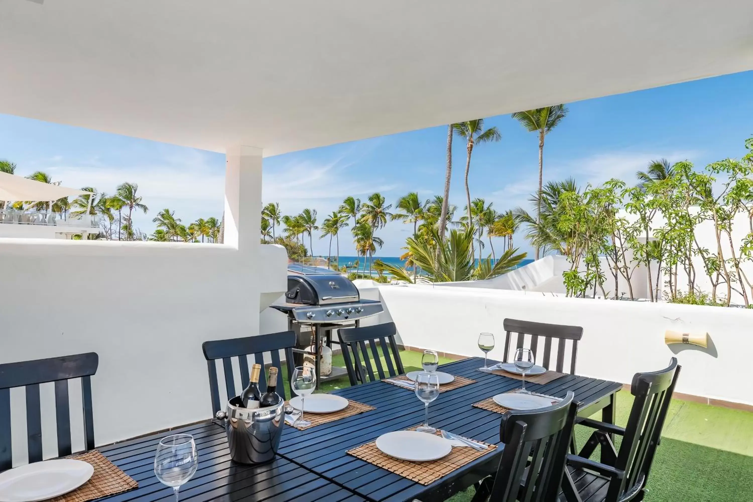 Balcony/Terrace in Flor del Mar Condo Punta Cana Beachfront