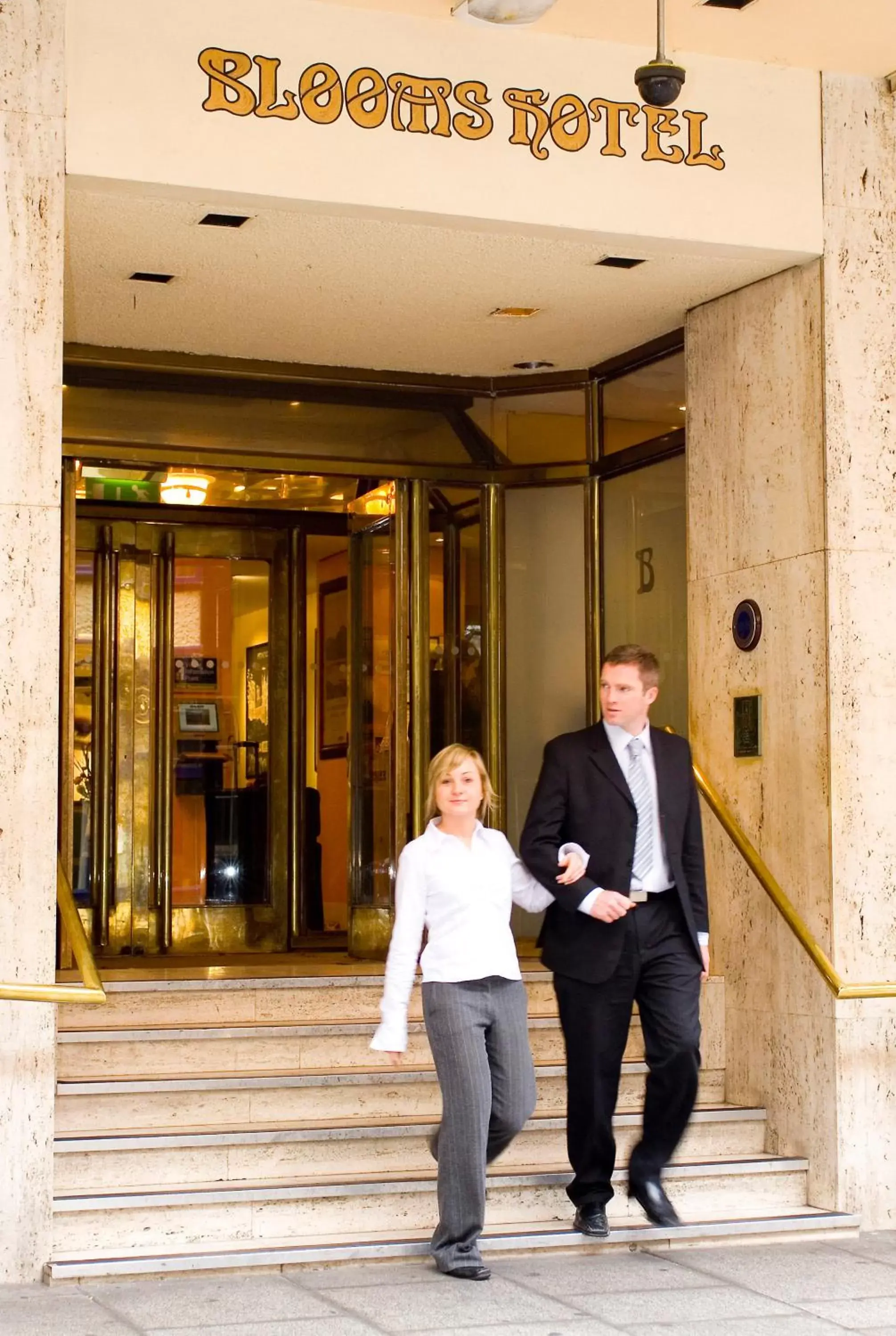 Facade/entrance in Blooms Hotel