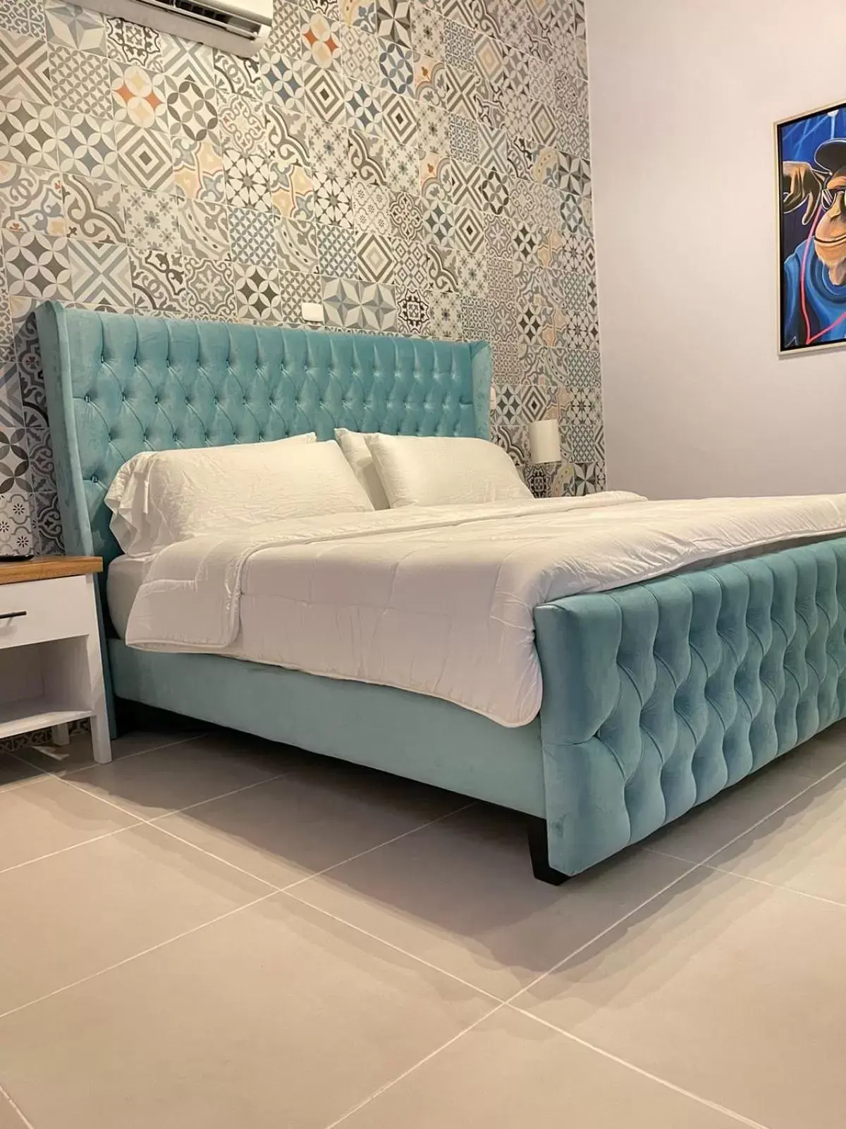 Bed in Hotel Mono Azul