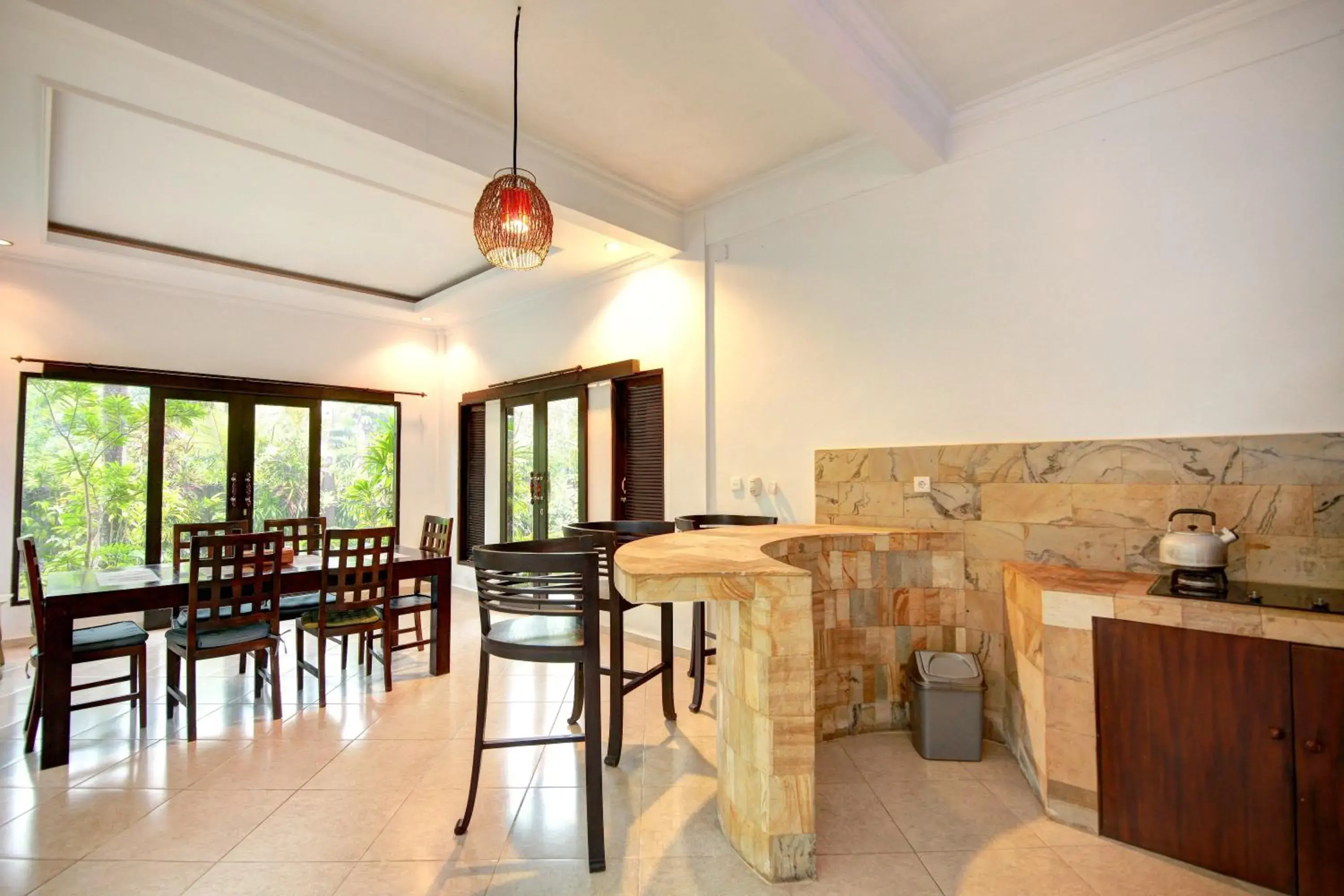 Kitchen or kitchenette, Dining Area in Bali Dream Resort Ubud by Mahaputra