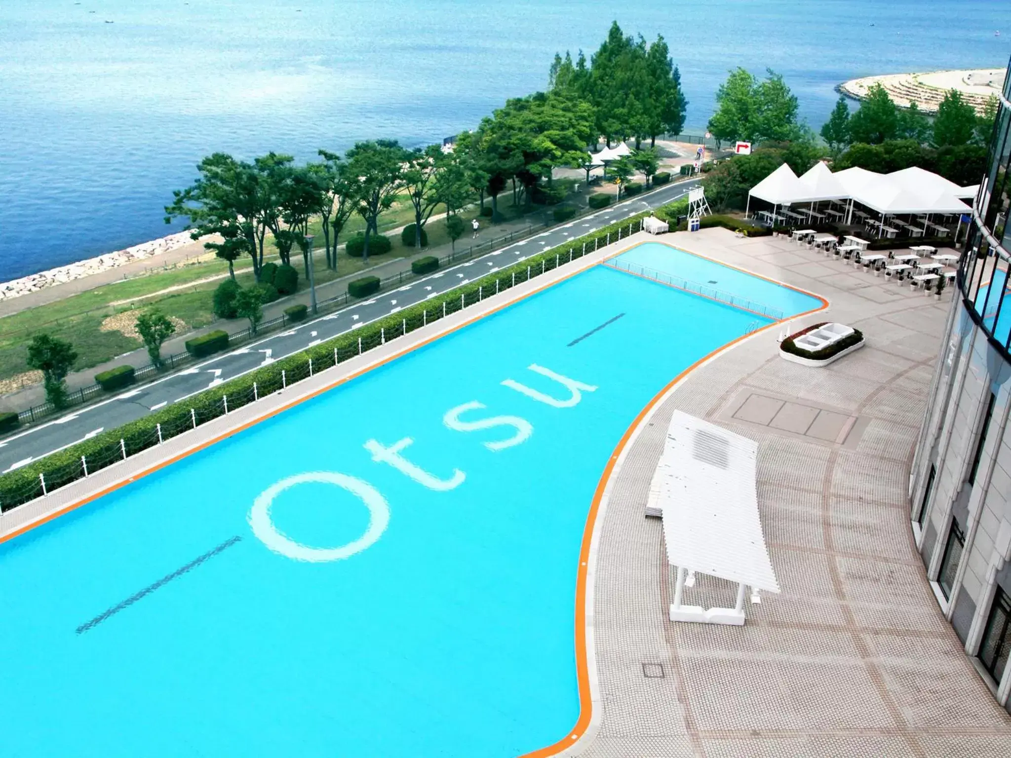 Swimming pool, Pool View in Lake Biwa Otsu Prince Hotel