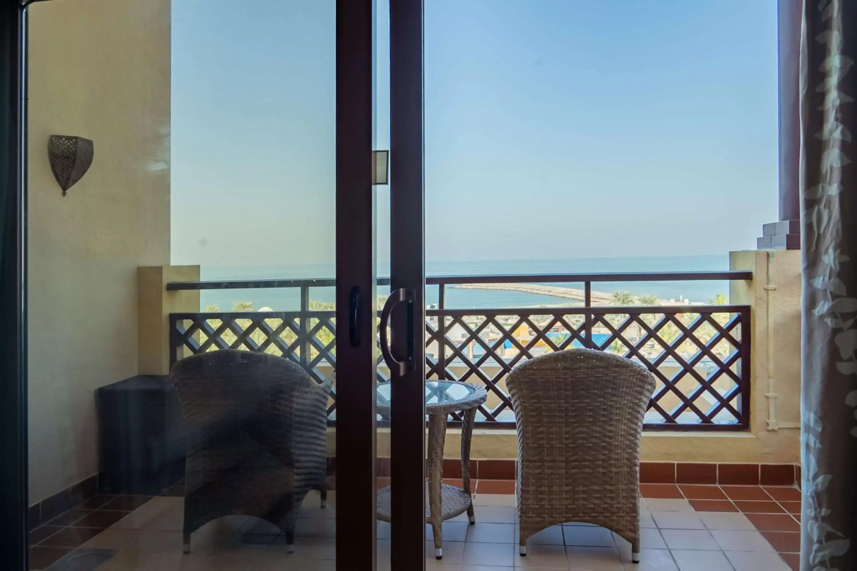 View (from property/room), Balcony/Terrace in Hilton Ras Al Khaimah Beach Resort