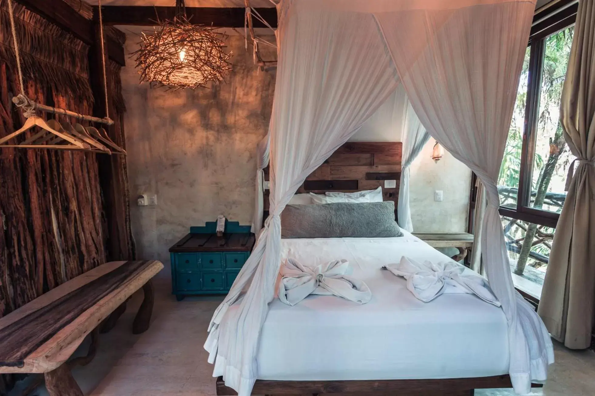 Photo of the whole room, Bed in Hidden Treehouse Tulum Eco-Hotel
