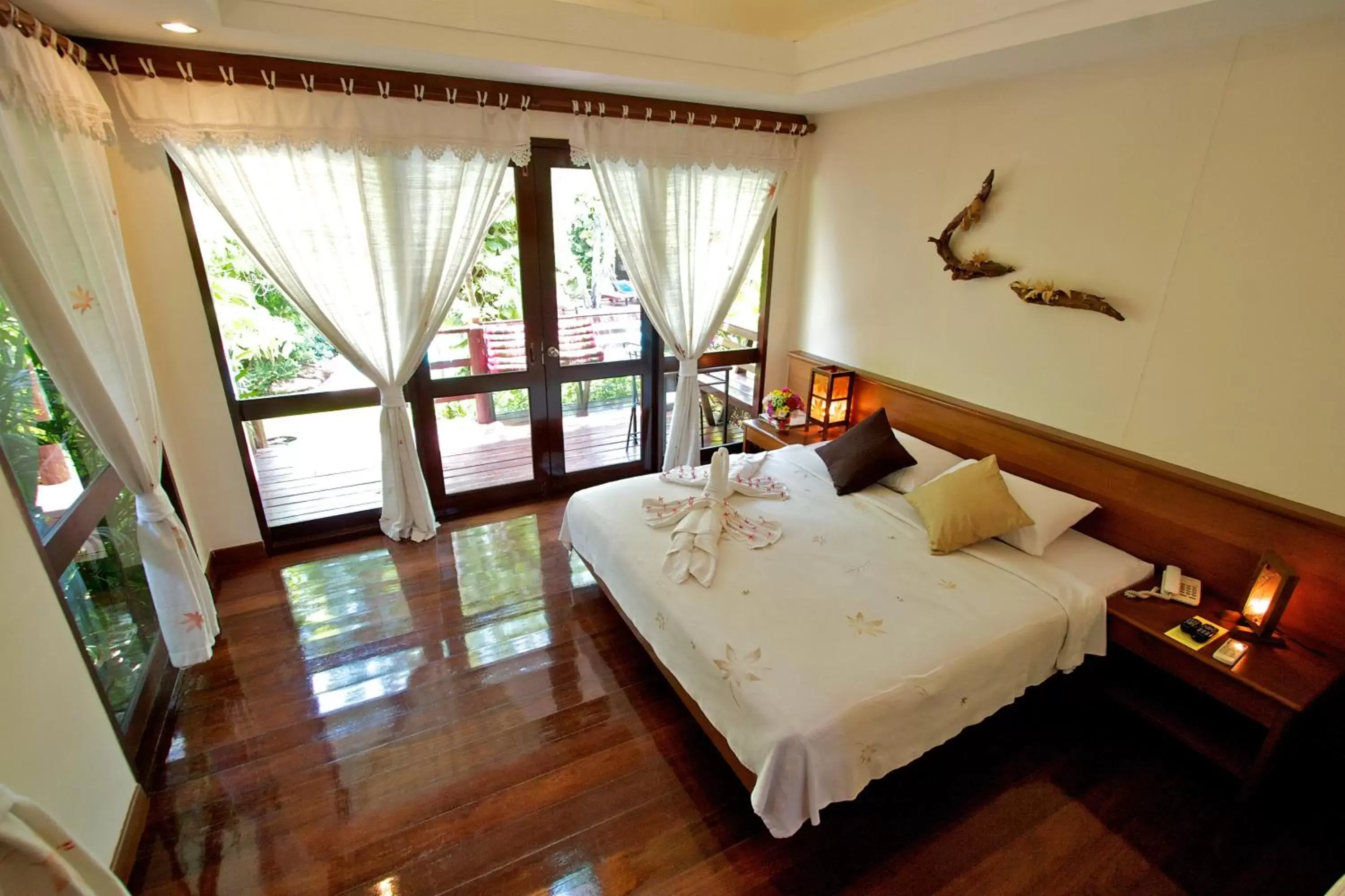 Bed in Baan Duangkaew Resort