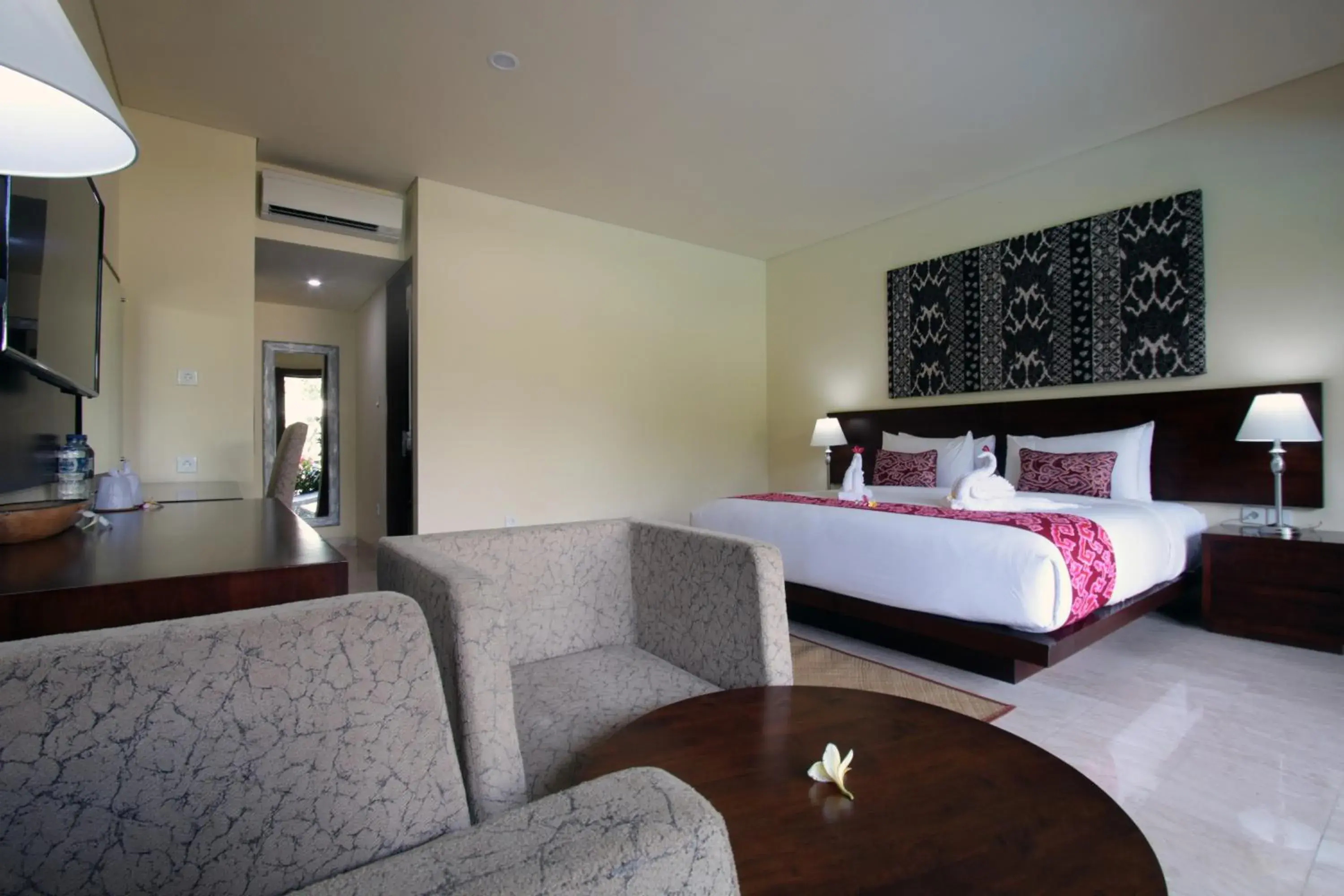 Seating area, Bed in Byasa Ubud Hotel